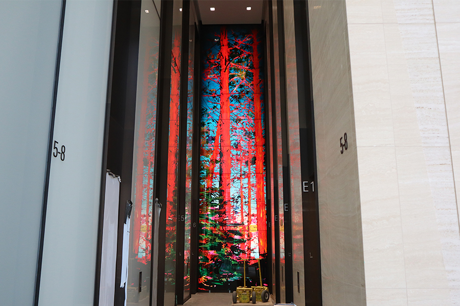 81 Bay Street Backlit Glass Art Walls by GPI Design Architizer