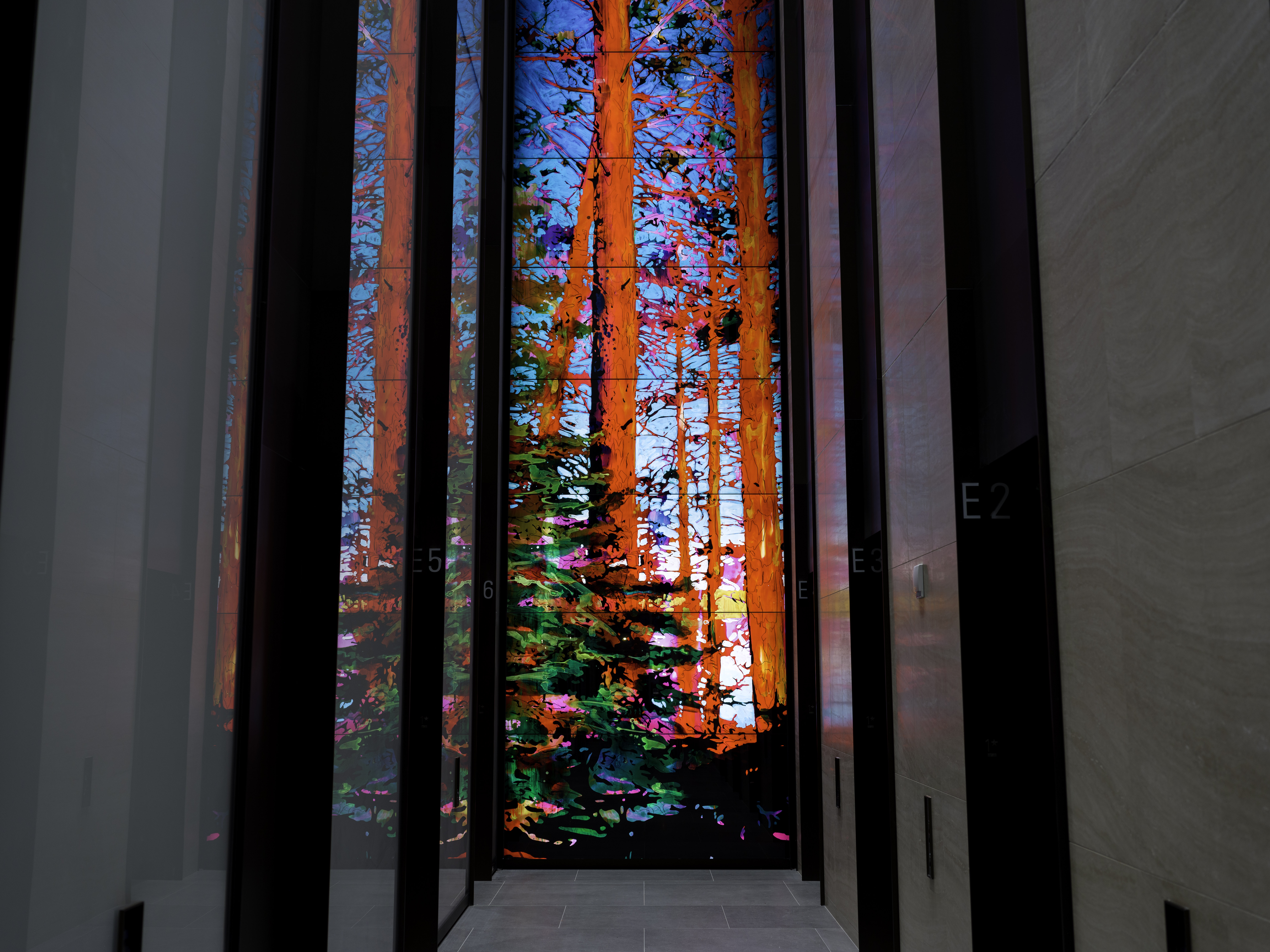 81 Bay Street Backlit Glass Art Walls by GPI Design Architizer