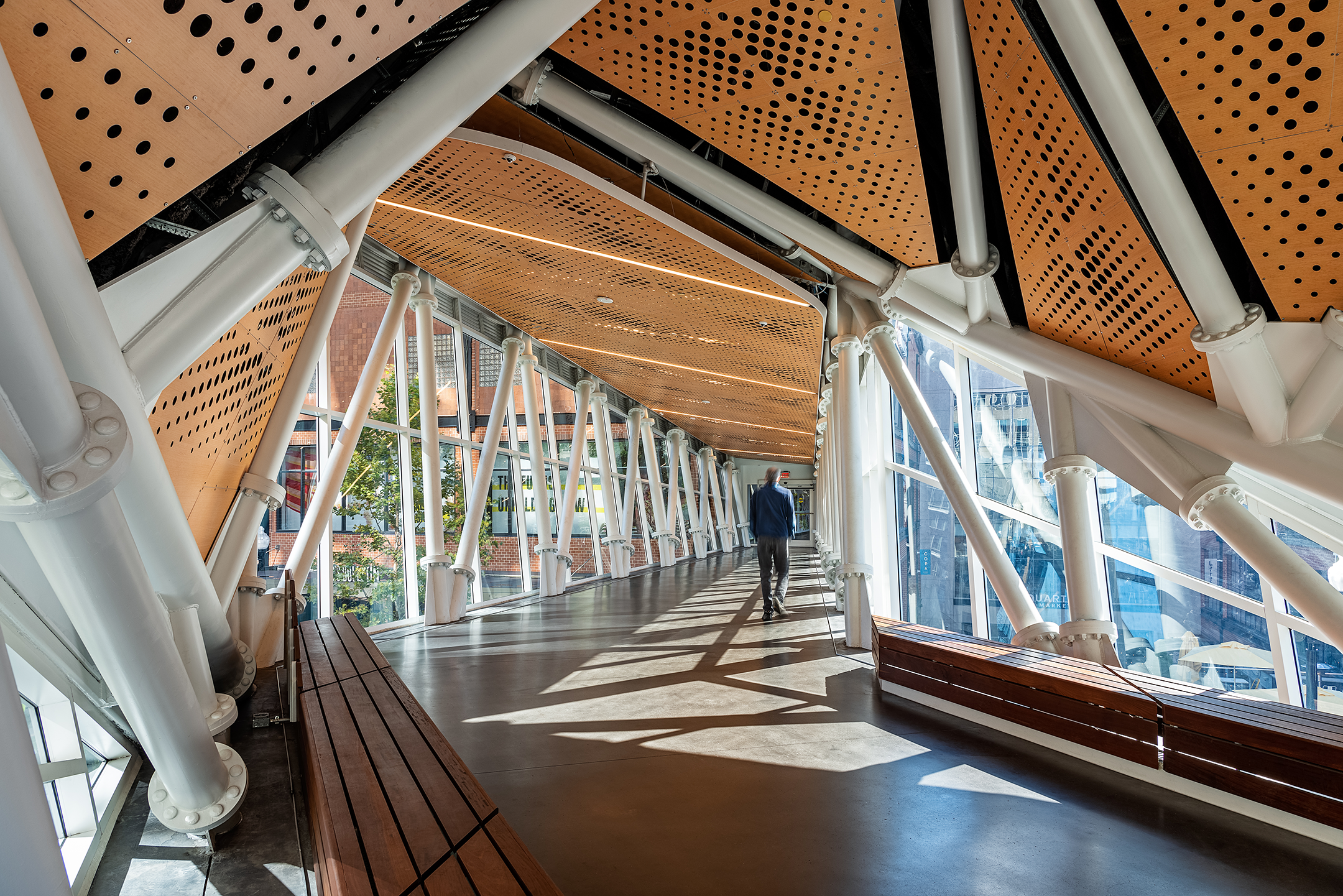 Ballston Quarter Pedestrian Bridge by studioTECHNEarchitects Architizer