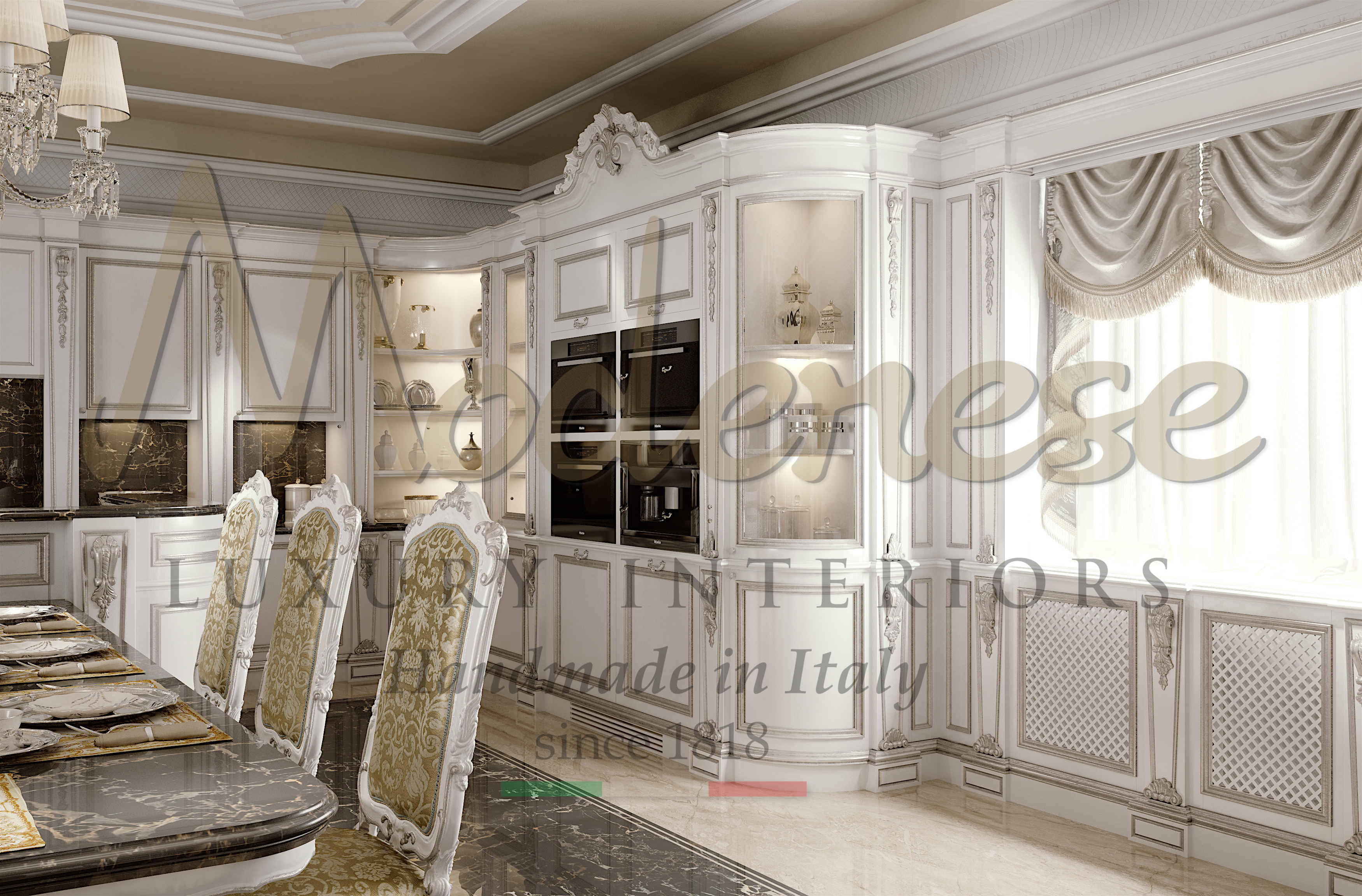 Kitchen Design For Villa In Dubai by MODENESE Luxury Interiors - Architizer