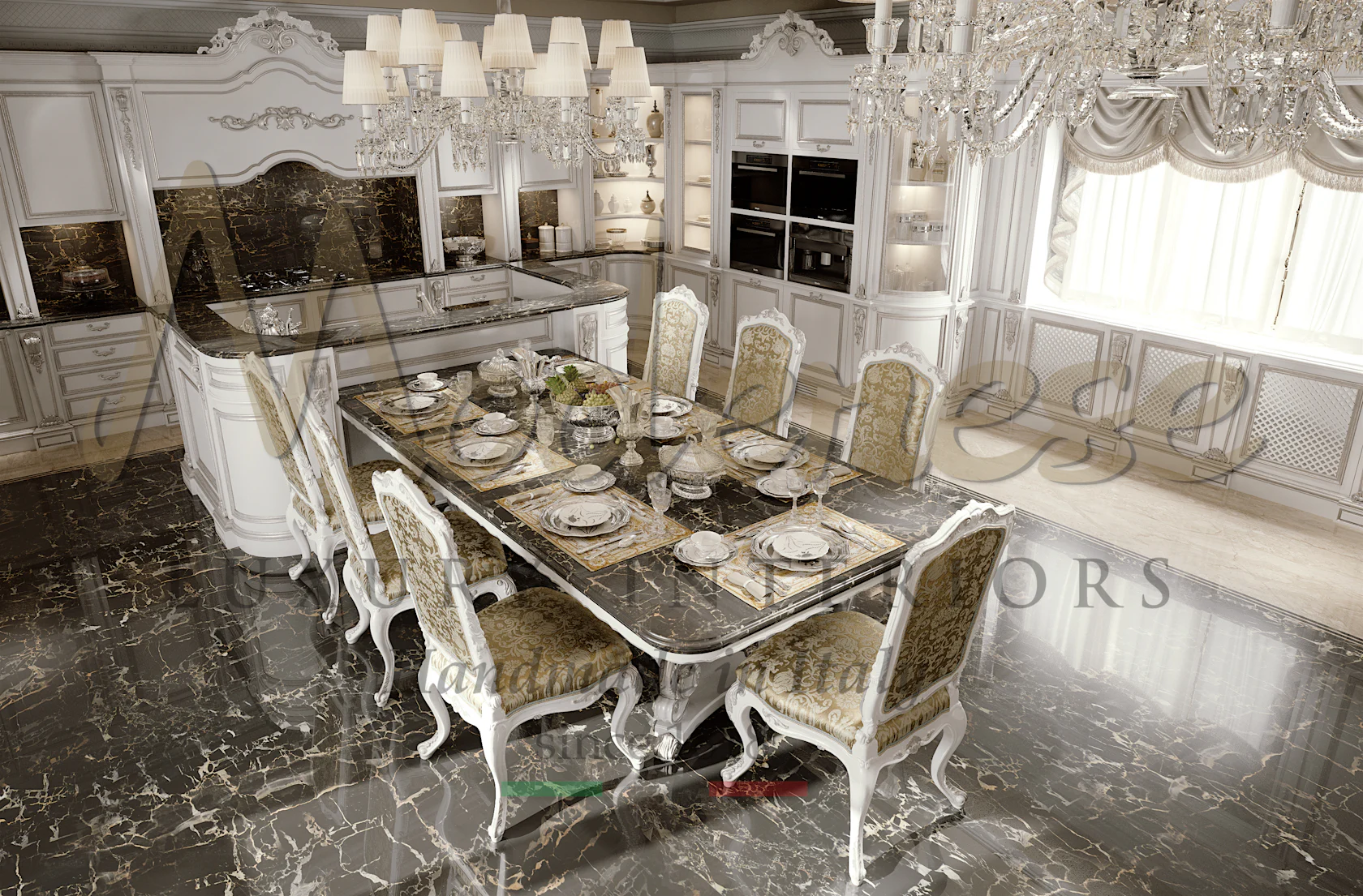Kitchen Design For Villa In Dubai by MODENESE Luxury Interiors - Architizer