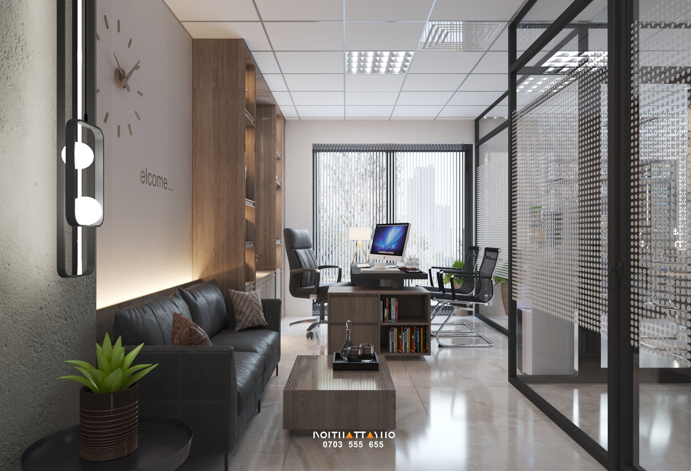 Office Design - Tri Thức Mới by Tay Ho Furniture - Architizer