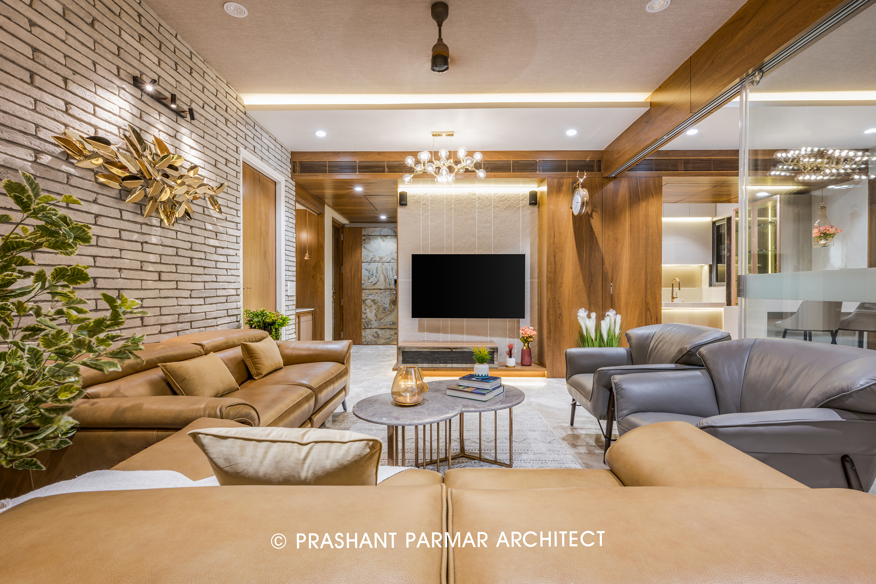 Apartment Interior At Swati Crimson In Ahmedabad by Prashant Parmar ...