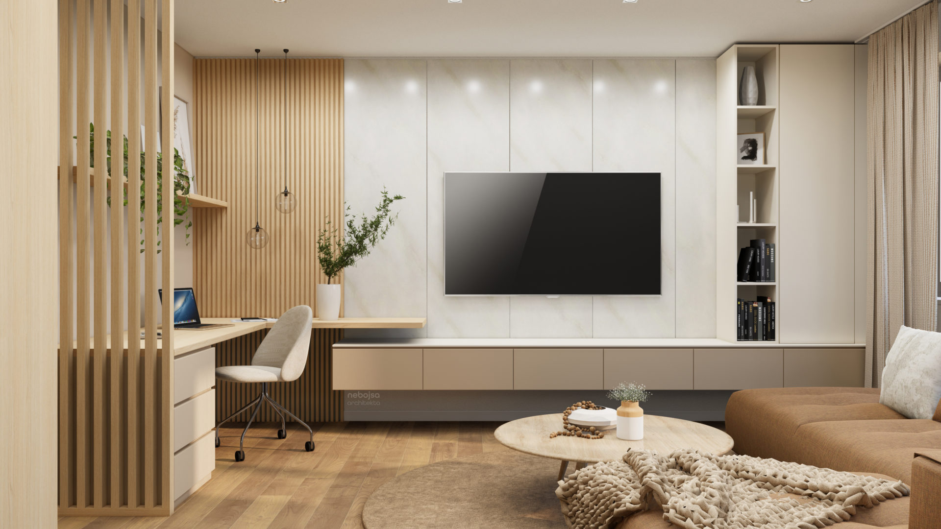 Photo inspiration: Visual Reference: Flat Visualization For A Young Couple By Nebojsa Architekta
