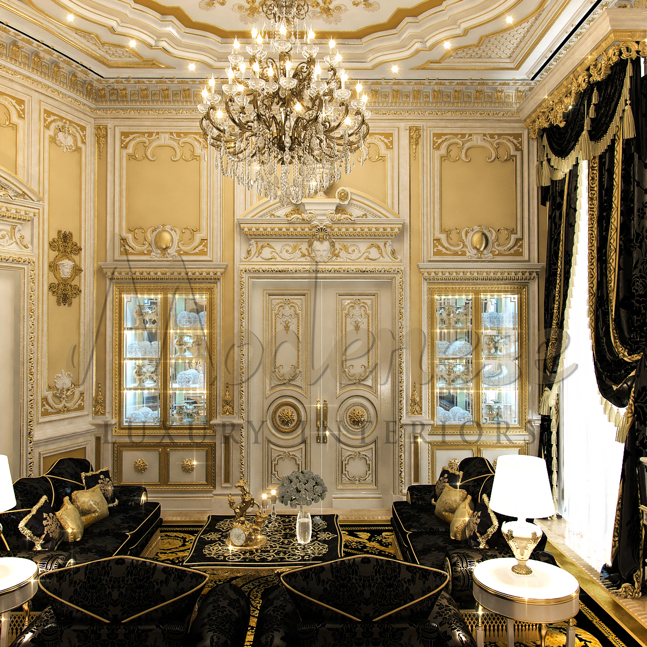 Royal Living Room Design Idea by MODENESE Luxury Interiors Architizer
