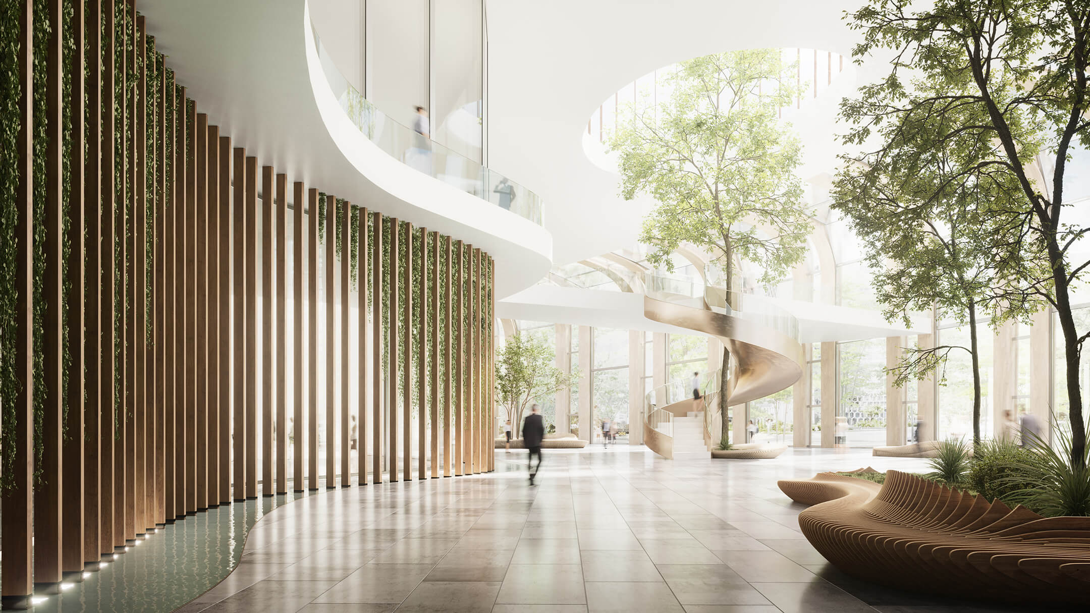 Interior 3D Rendering for a Business Center Hall by Archicgi - Architizer