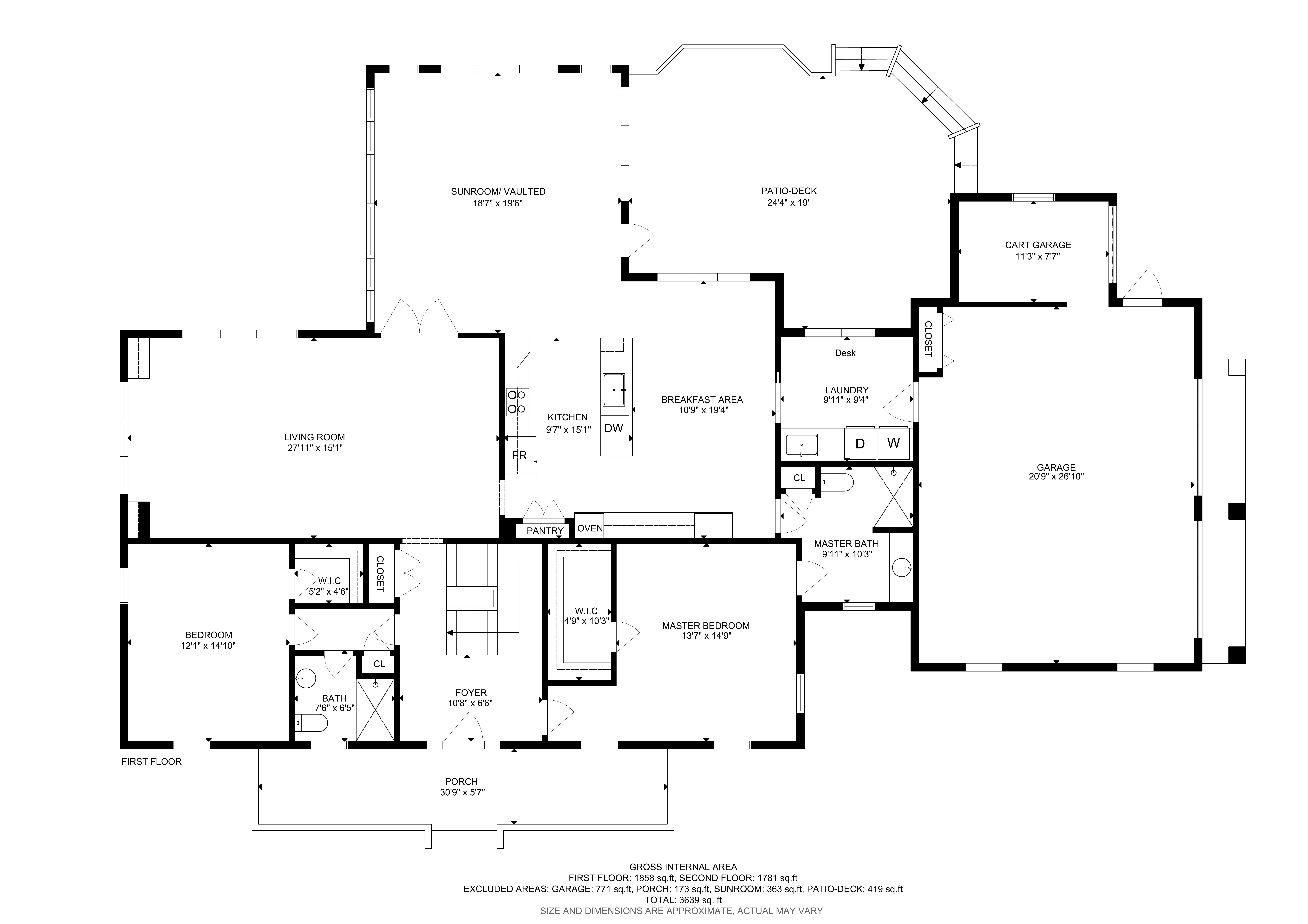 2D Floor Plans with Dimensions / Measurements by The 2D3D Floor Plan