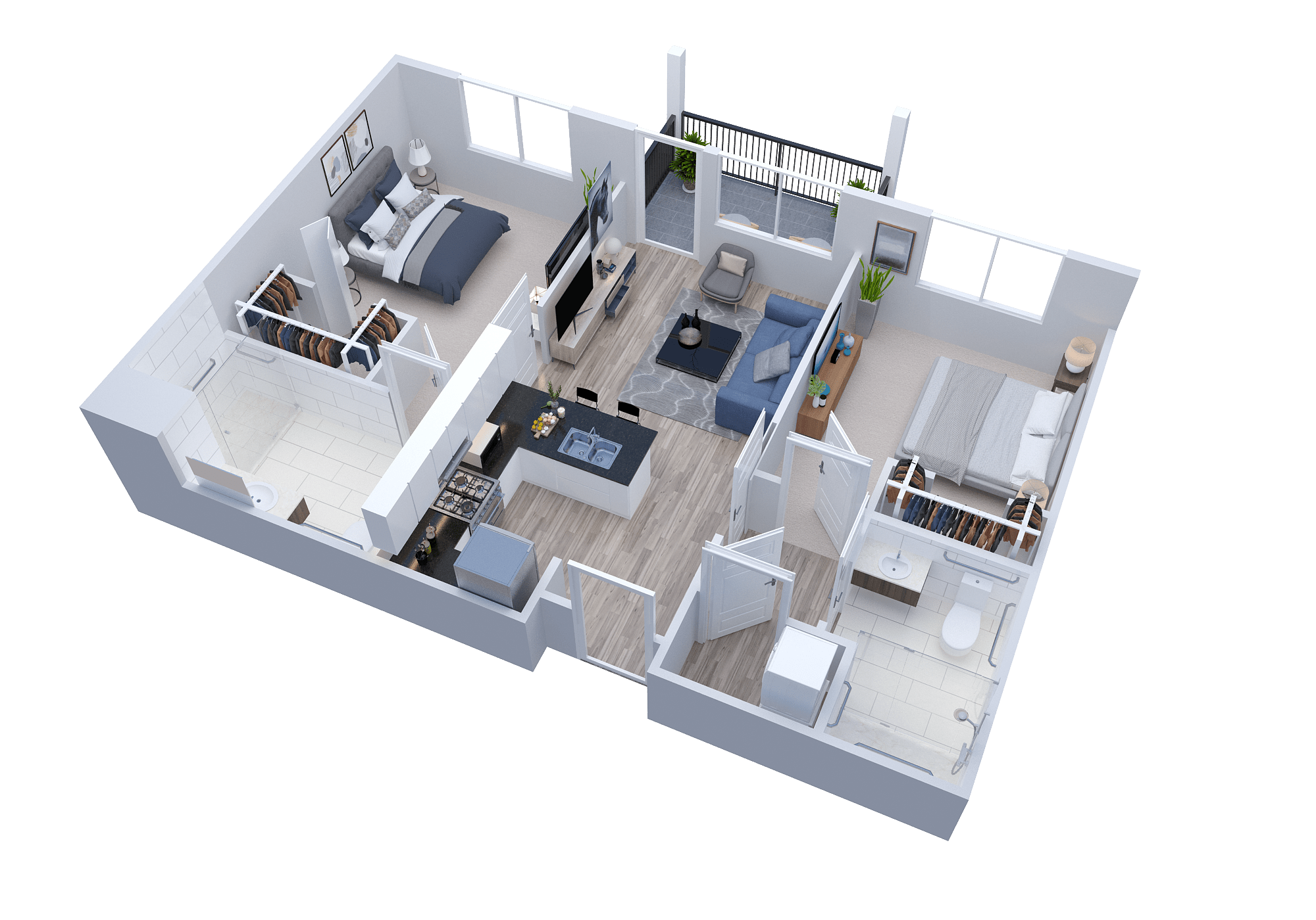 3D Floor Plan Rendering - Photorealistic, Detailed and Custom Finishes ...