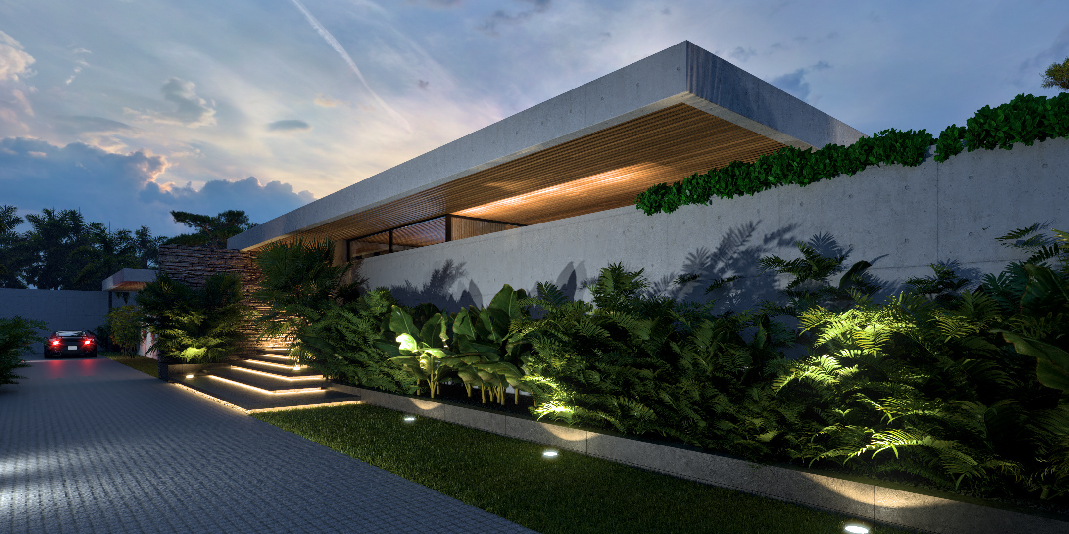 Single story modern house design in Thailand by [xzoomproject] - Architizer