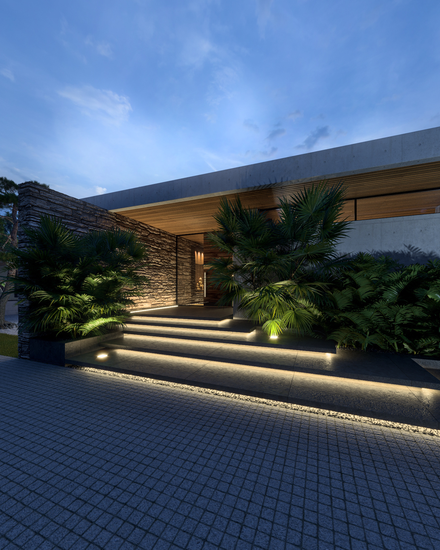 Single story modern house design in Thailand by [xzoomproject] - Architizer