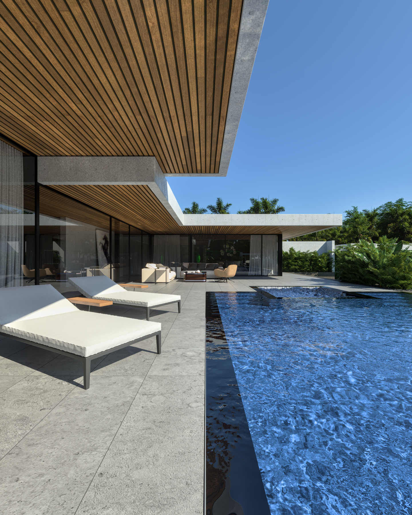 Single story modern house design in Thailand by [xzoomproject] - Architizer