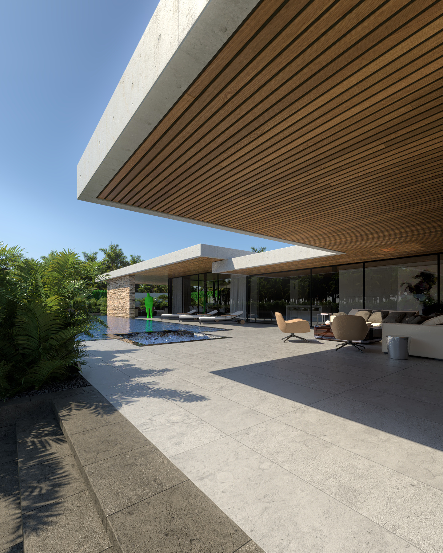 Single story modern house design in Thailand by [xzoomproject] - Architizer