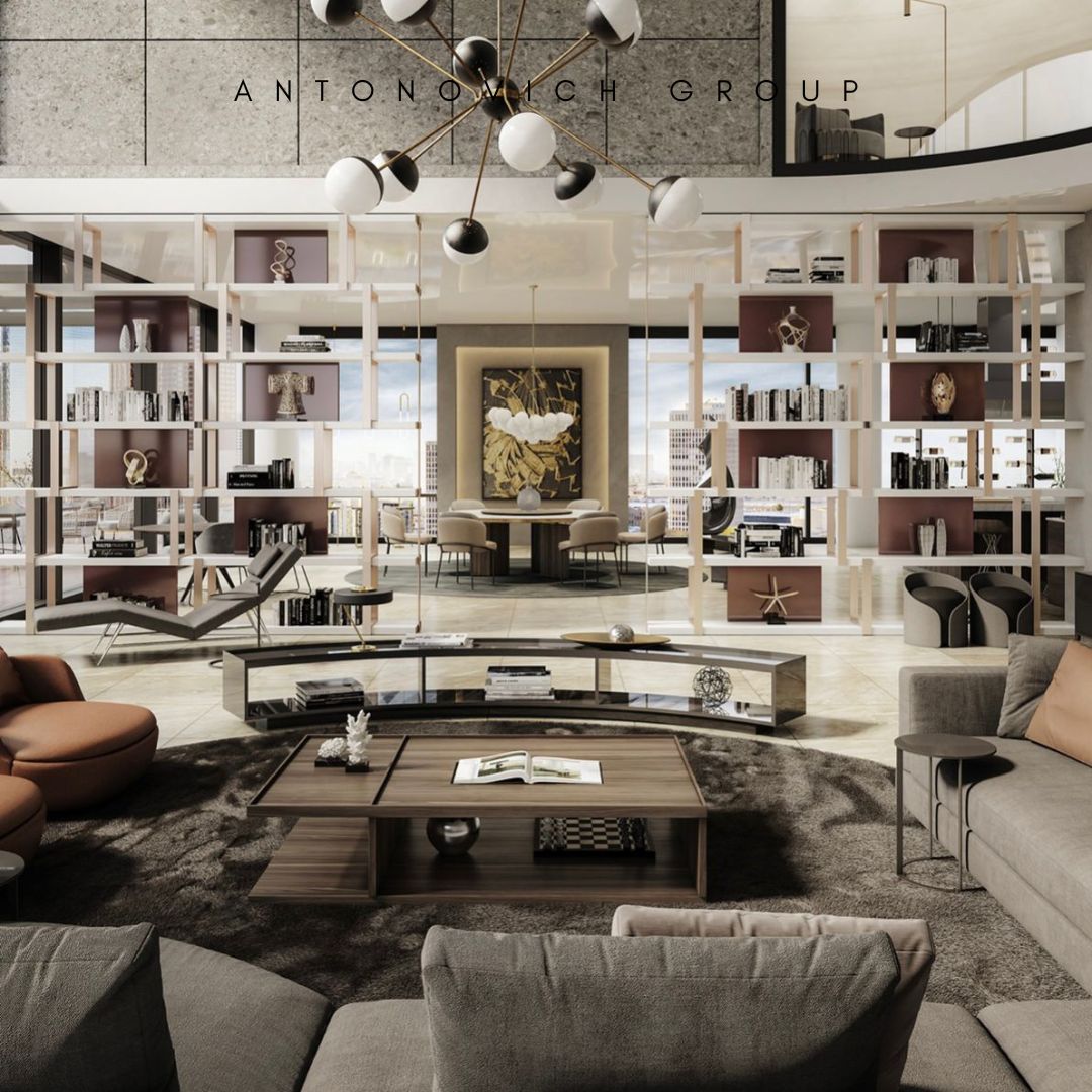 Sleek Penthouse Apartment Interior Design With Unique Architectural Features photo