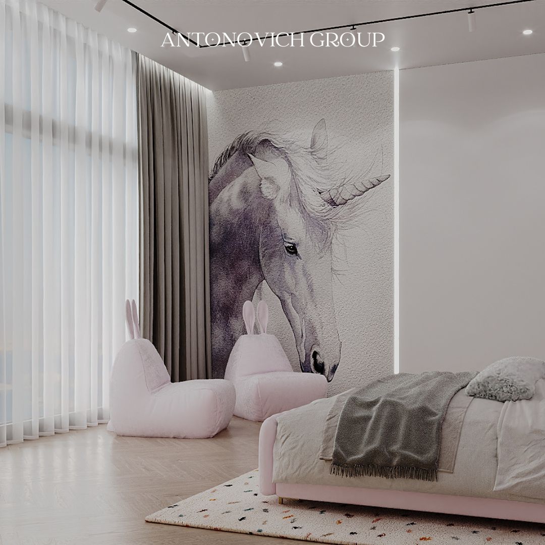 Girl’s Bedroom Interior Design and Fit-out by LUXURY ANTONOVICH DESIGN ...