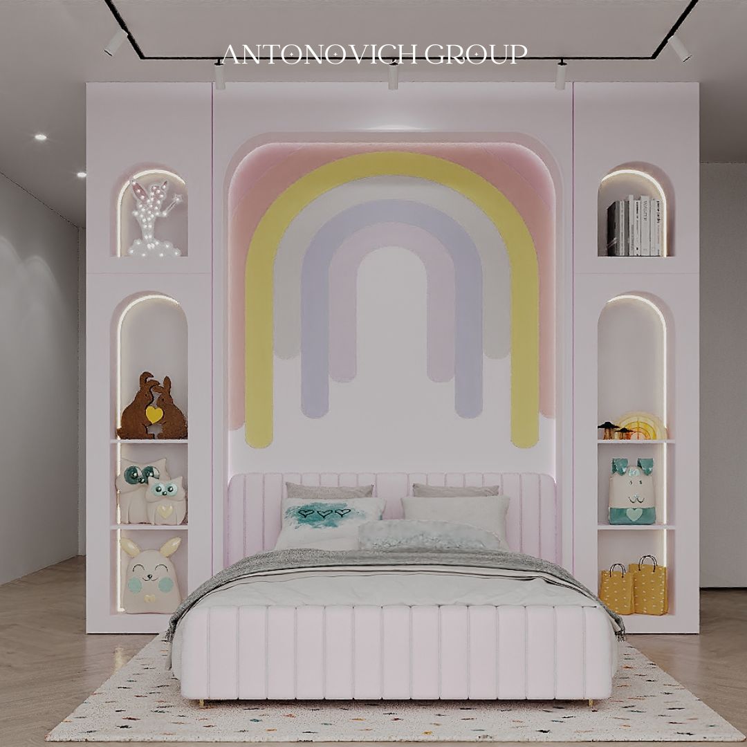 Girl’s Bedroom Interior Design and Fit-out by LUXURY ANTONOVICH DESIGN ...