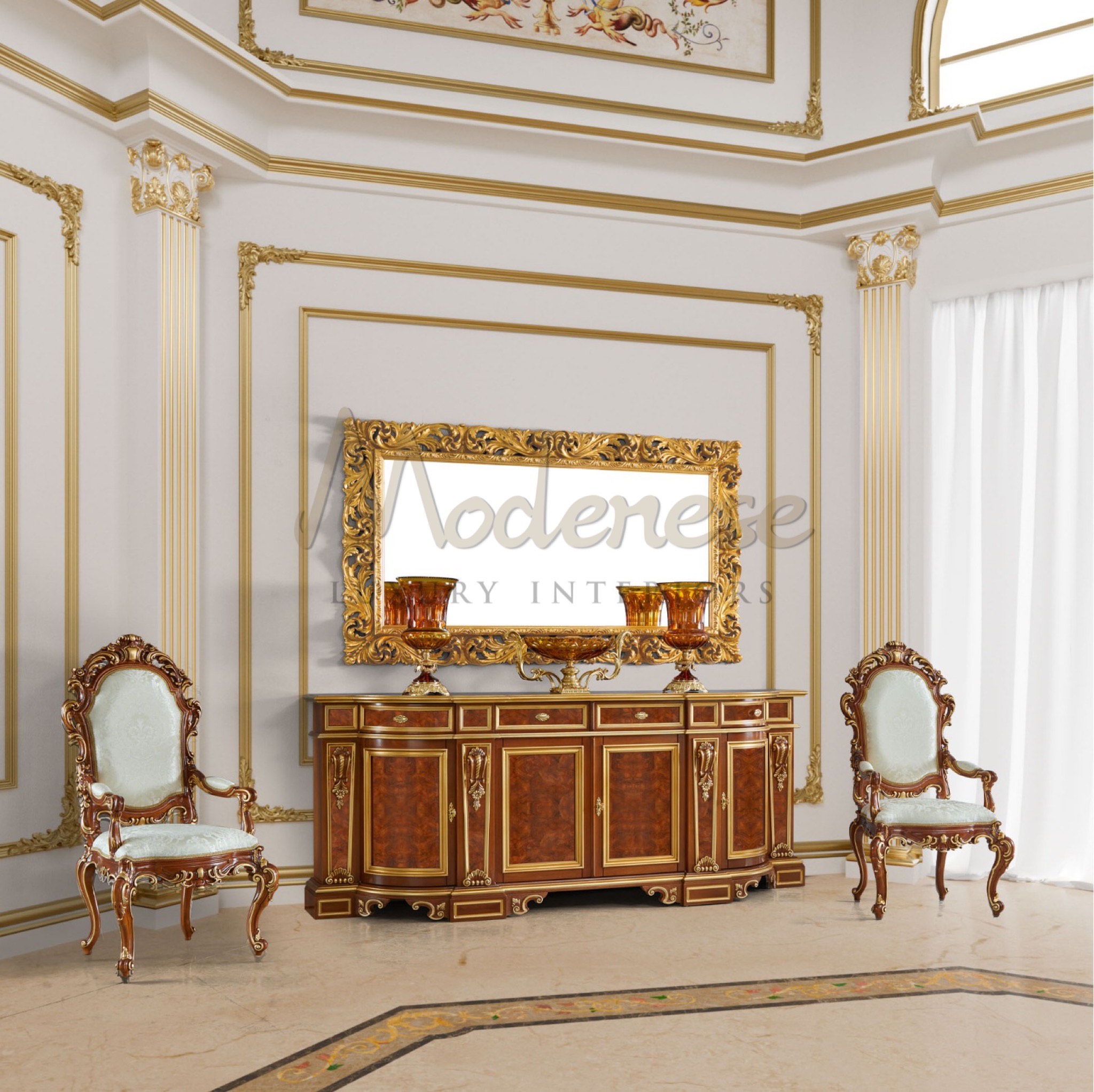 Baroque Style Dining Room Design Idea by MODENESE Luxury Interiors - Architizer