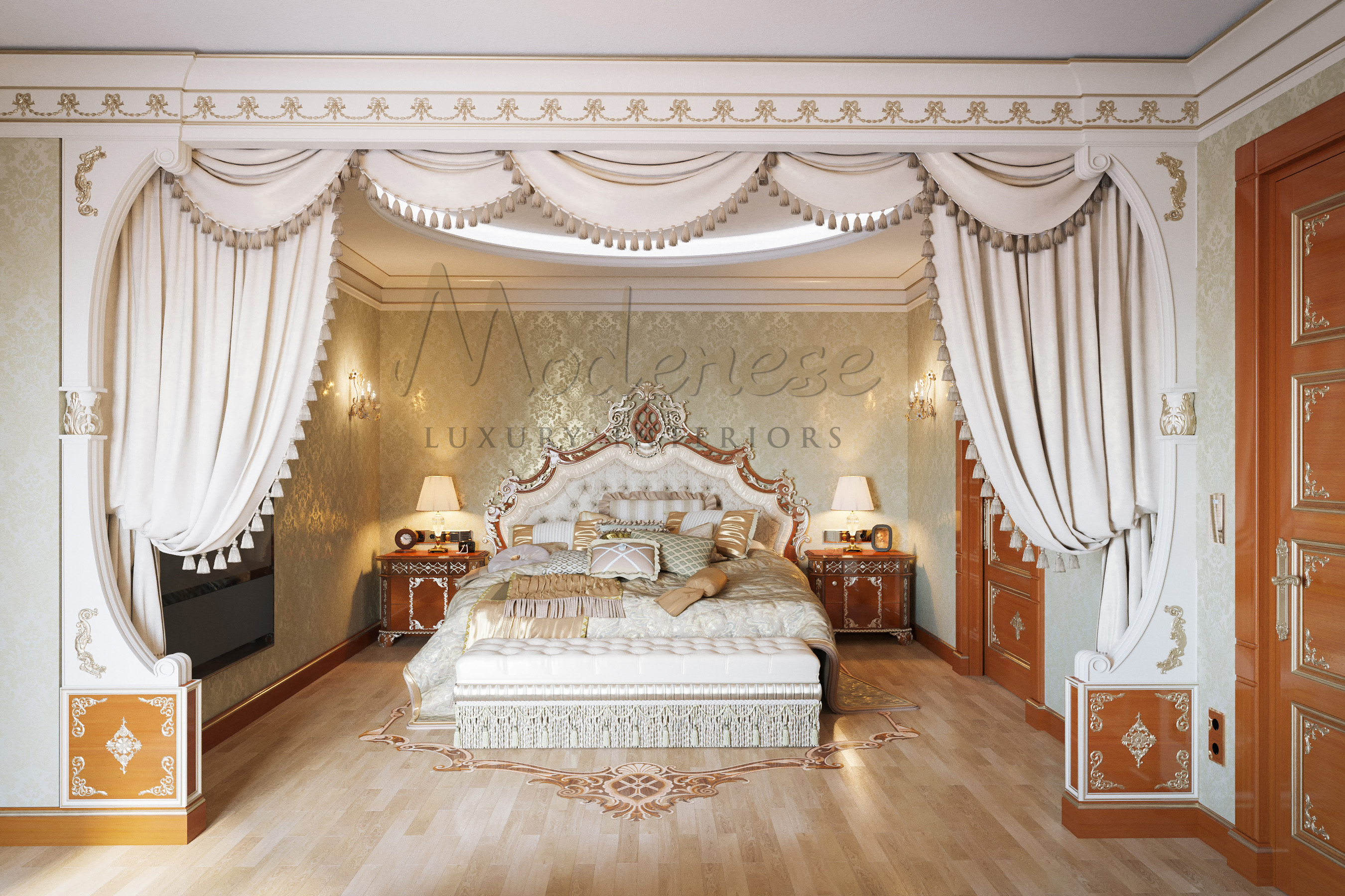 Bespoke Bedroom Design For Villa In Muscat, Oman by MODENESE Luxury