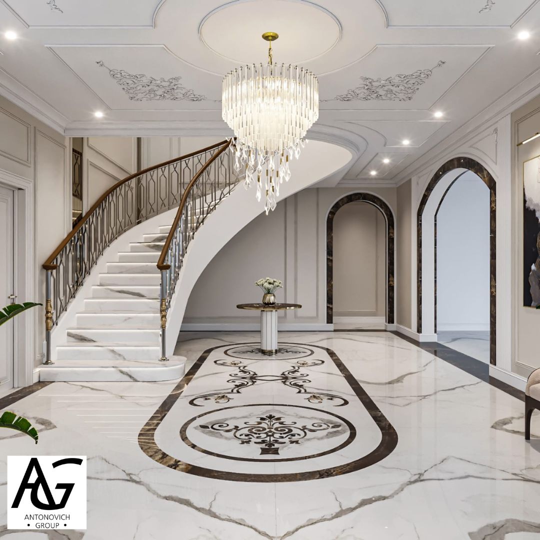 Luxury Villa Main Entrance Interior Design by Antonovich Group by ...