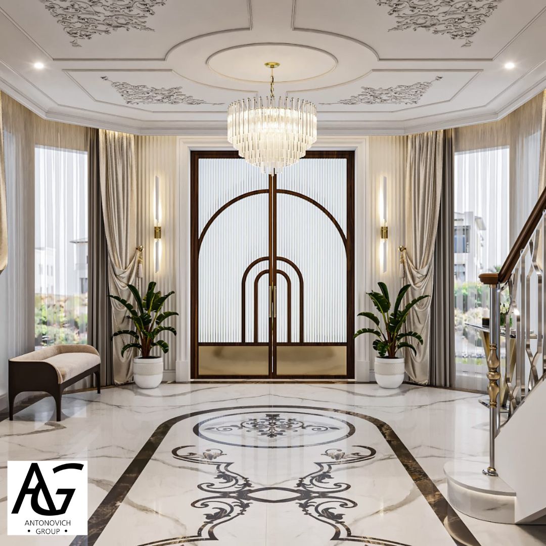 Luxury Villa Main Entrance Interior Design by Antonovich Group by ...