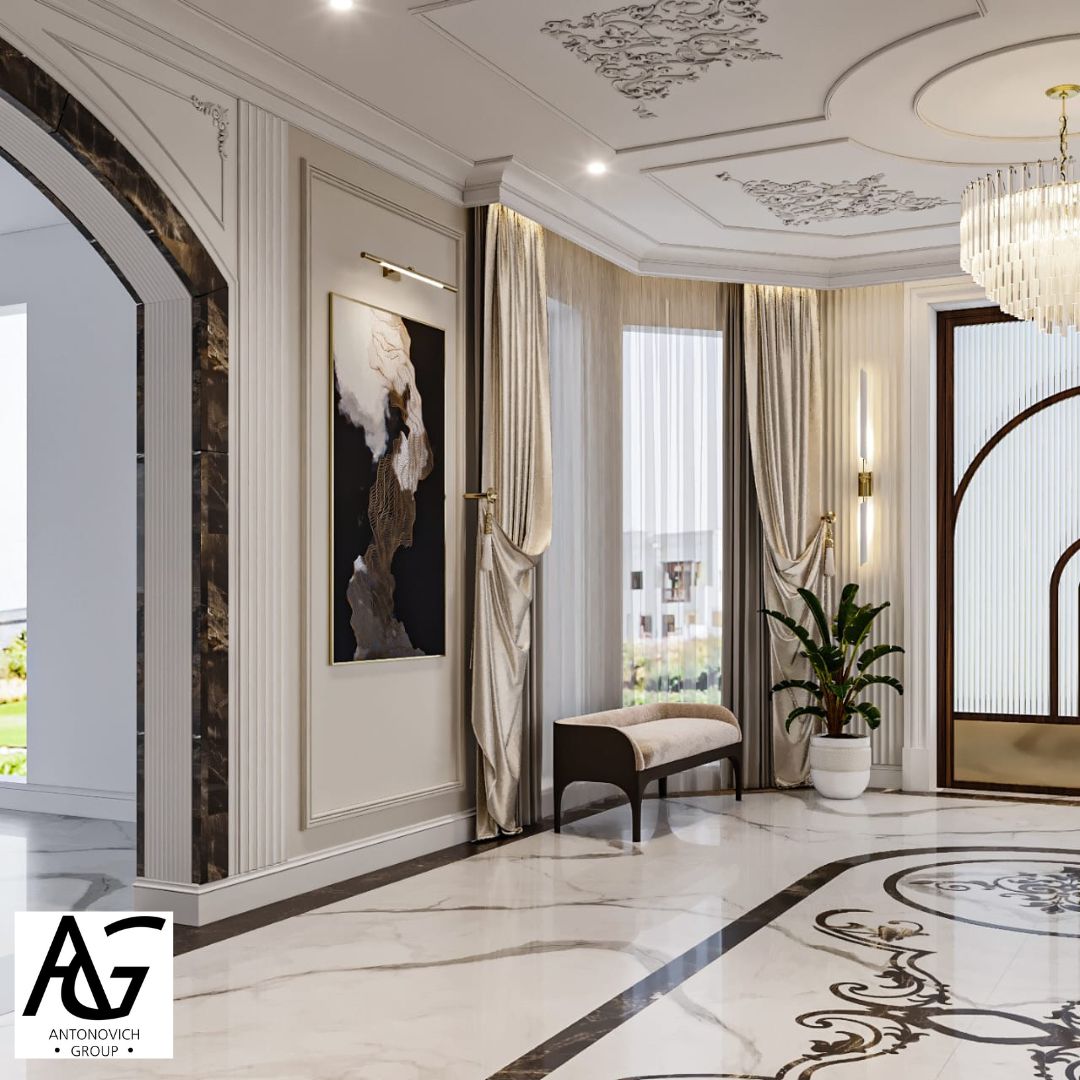 Luxury Villa Main Entrance Interior Design by Antonovich Group by ...