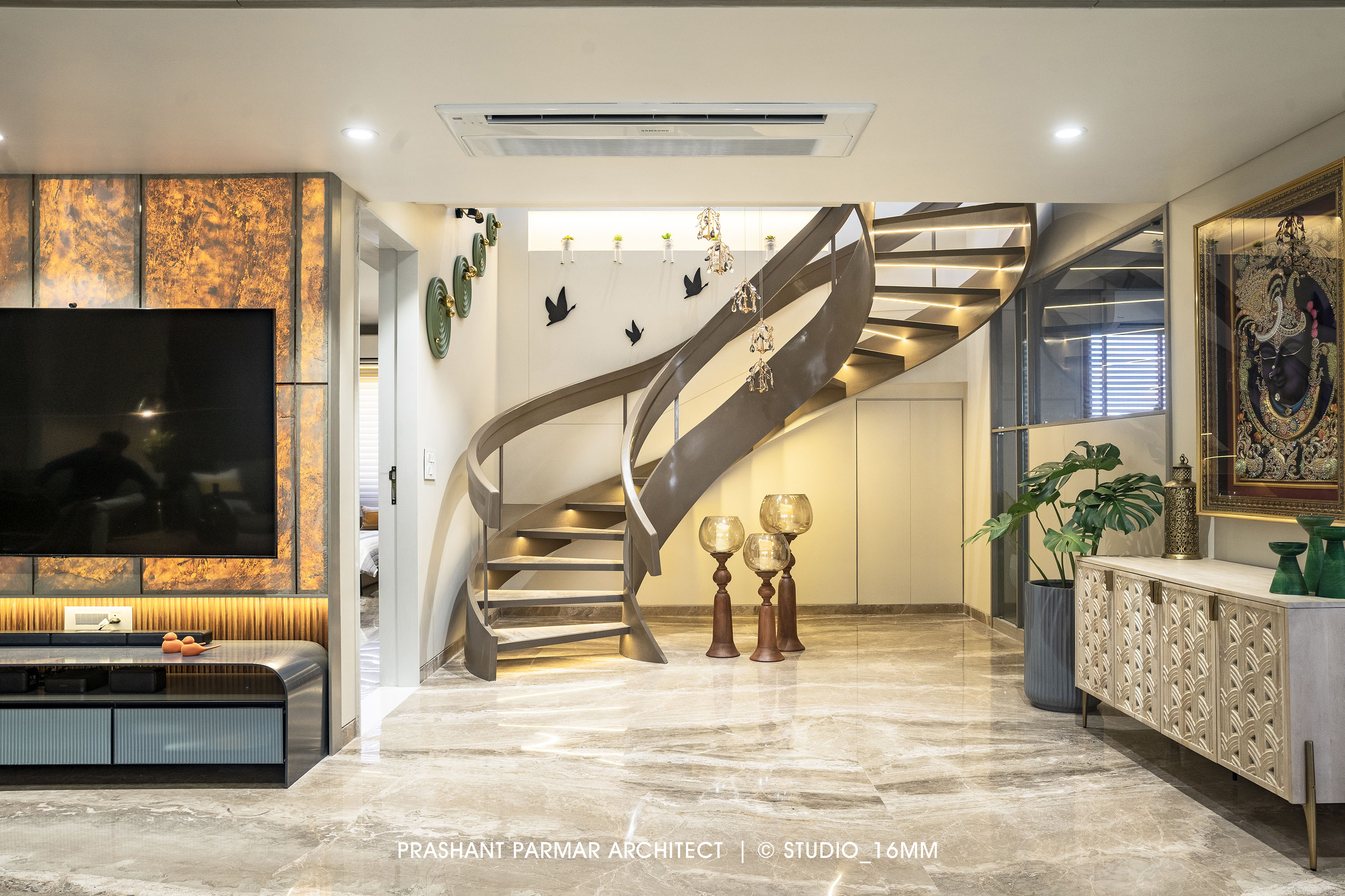 Ultra-Modern Luxurious Penthouse in Ahmedabad by Prashant Parmar ... - Modern Penthouse Building With Elegant Facade