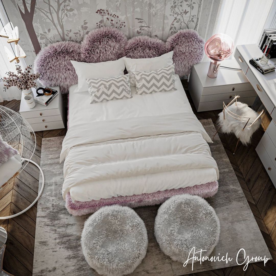 Chic-Style Girls Bedroom Interior Design by LUXURY ANTONOVICH DESIGN ...