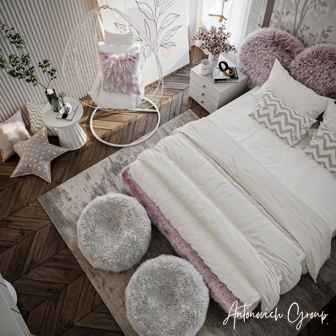 Chic-Style Girls Bedroom Interior Design by LUXURY ANTONOVICH DESIGN ...