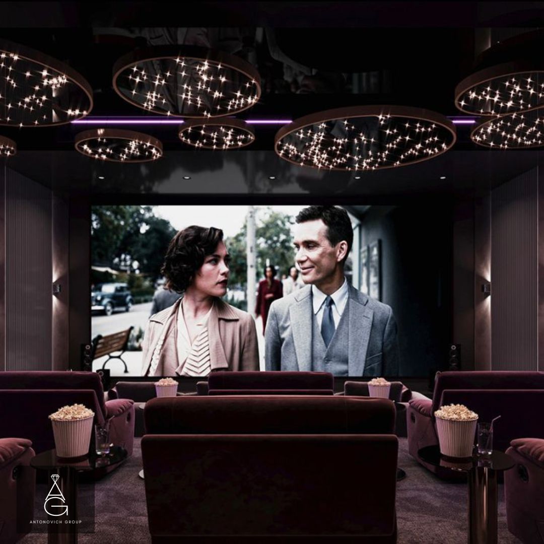 Cozy Elegance: Antonovich Group's Home Cinema Interior Design by LUXURY ...