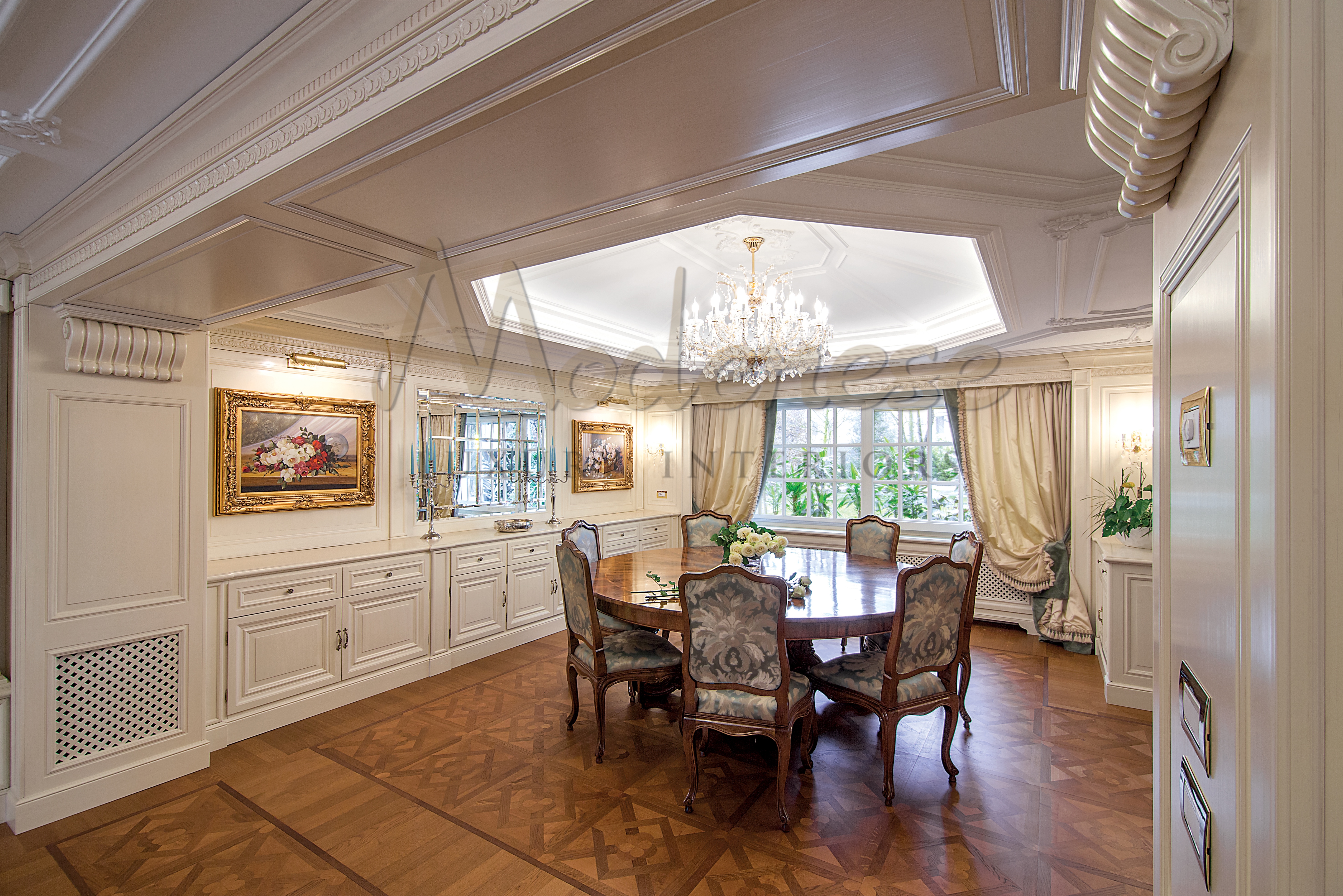 Classical Dining Room Interior Design by MODENESE Luxury Interiors