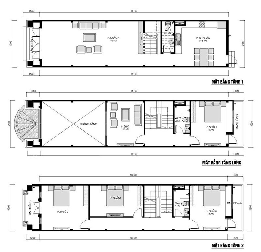 Top những mẫu bản vẽ nhà 1 trệt 1 lửng 1 lầu đẹp tiết kiệm by NEOHouse ...