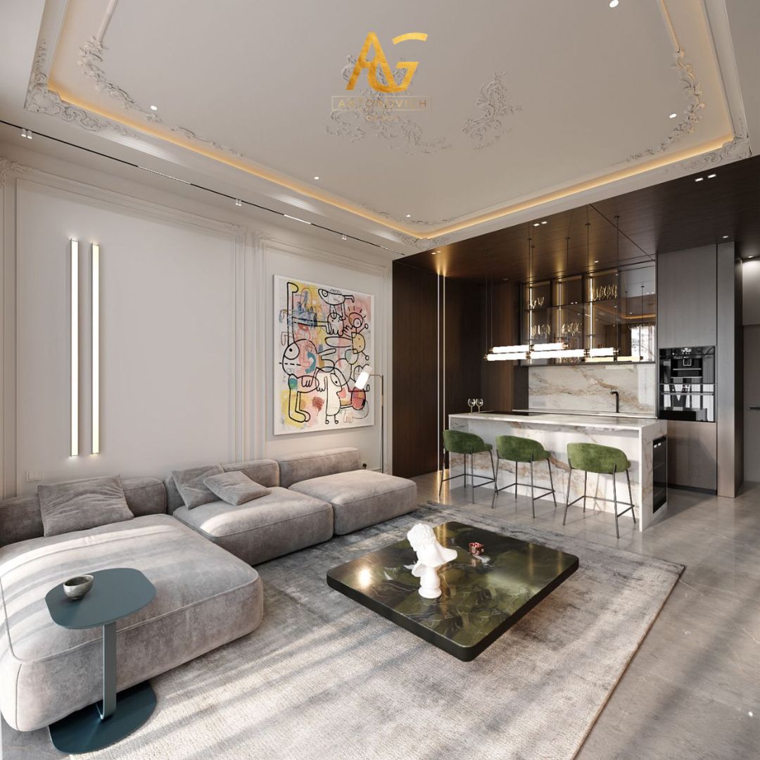 Photo inspiration: Fresh Look at Elevating Urban Living Antonovich Group S Modern Apartment Design