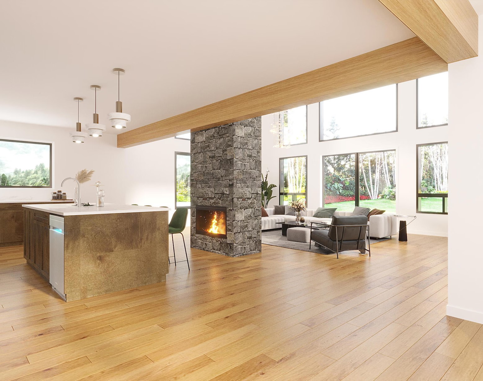 3D Interior Rendering Fairbanks, Alaska by The 2D3D Floor Plan Company