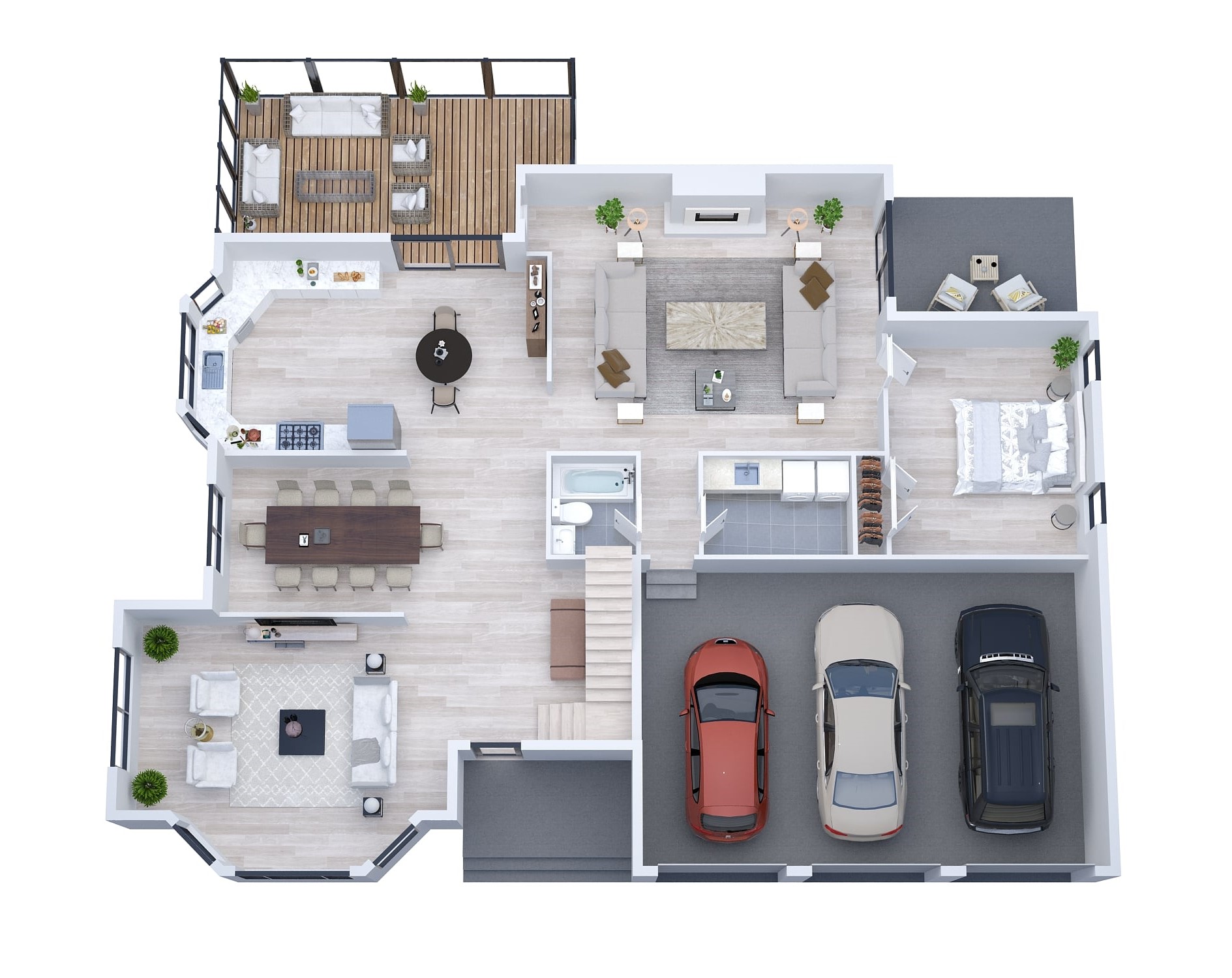 3D Floor Plan Rendering Hilo, Hawaii by The 2D3D Floor Plan Company