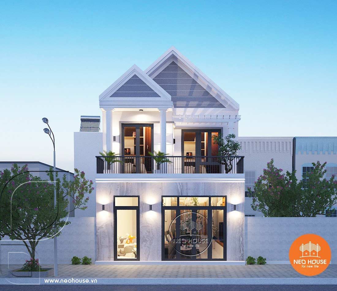 Thiết kế nhà phố đẹp 2 tầng mái thái 7x16m 4 phòng ngủ by NEOHouse CTy ...