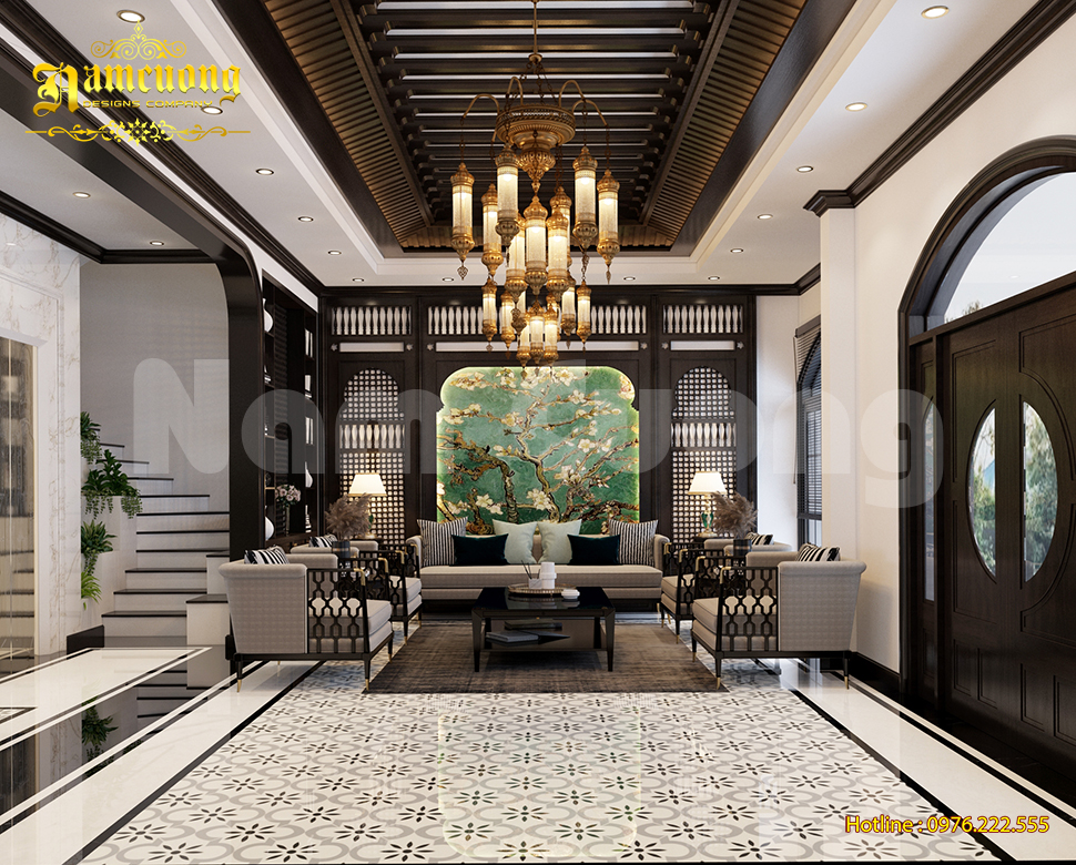 Nội thất biệt thự Vinhome Thanh Hóa phong cách Indochine by Công ty cổ ...
