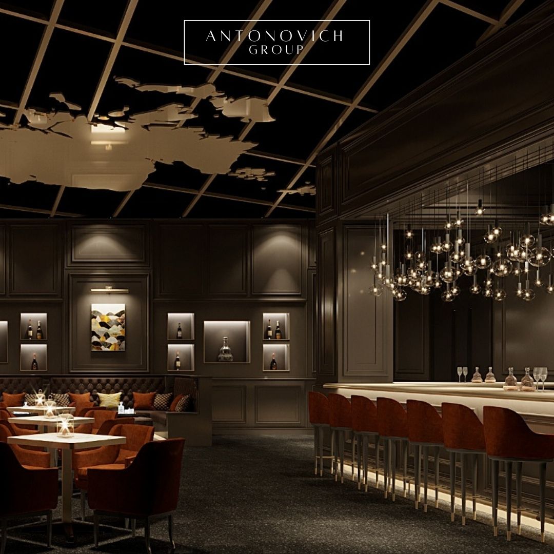 Cigar And Wine Bar Interior Design and Fit-out by LUXURY ANTONOVICH ...