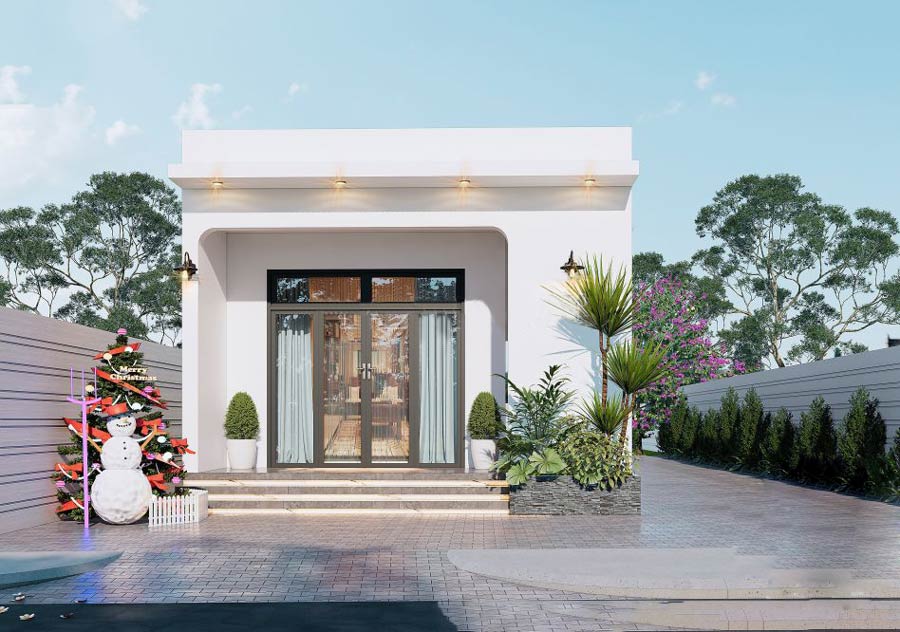Thiết kế thi công nhà cấp 4 mái bằng đẹp sang trọng by NEOHouse CTy ...