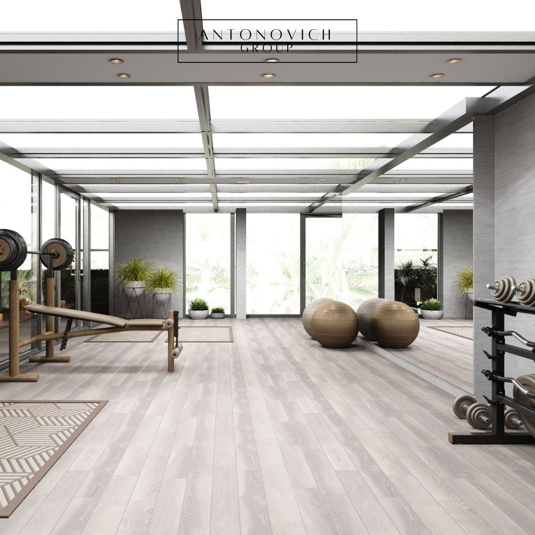 Elevate Your Workout: Spacious Gym Interior Design by Antonovich Group ...
