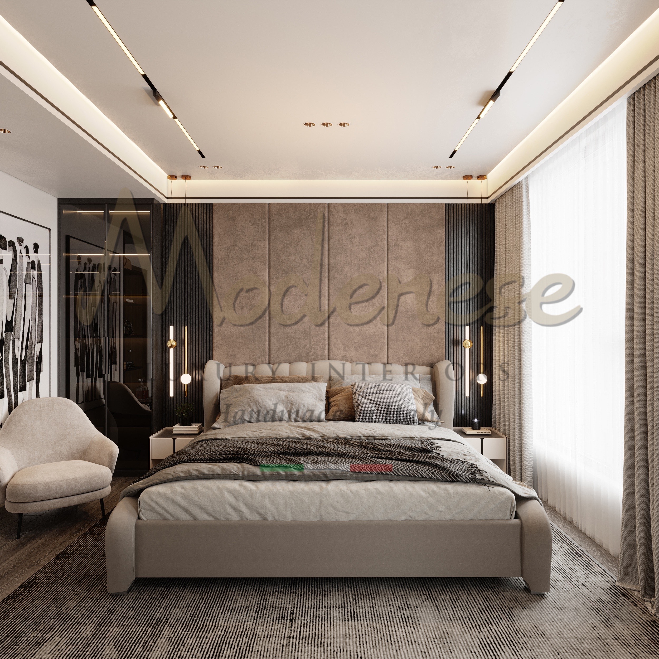 Exquisite Luxury Bedroom Design by Modenese Interiors for a Villa in ...