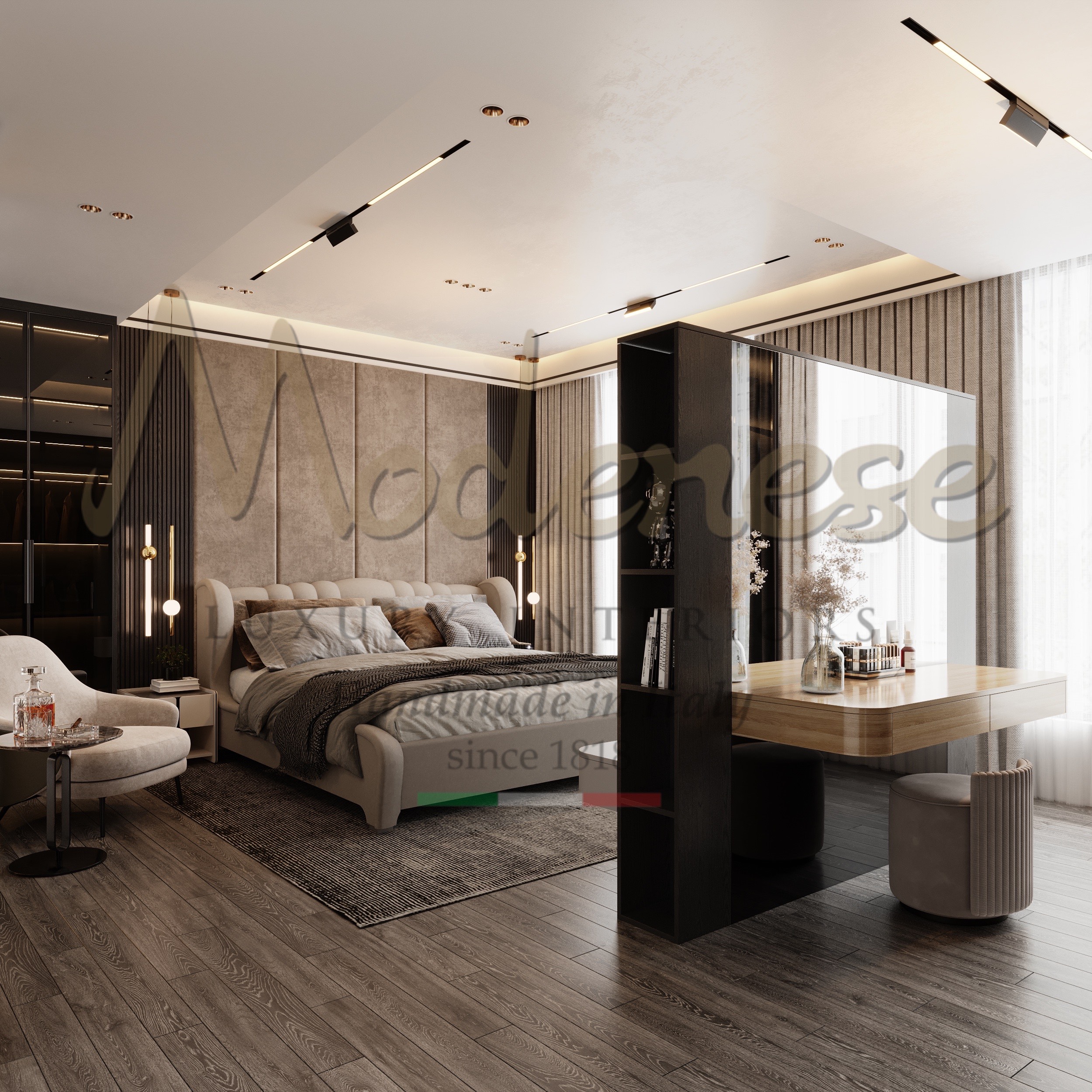 Exquisite Luxury Bedroom Design by Modenese Interiors for a Villa in ...