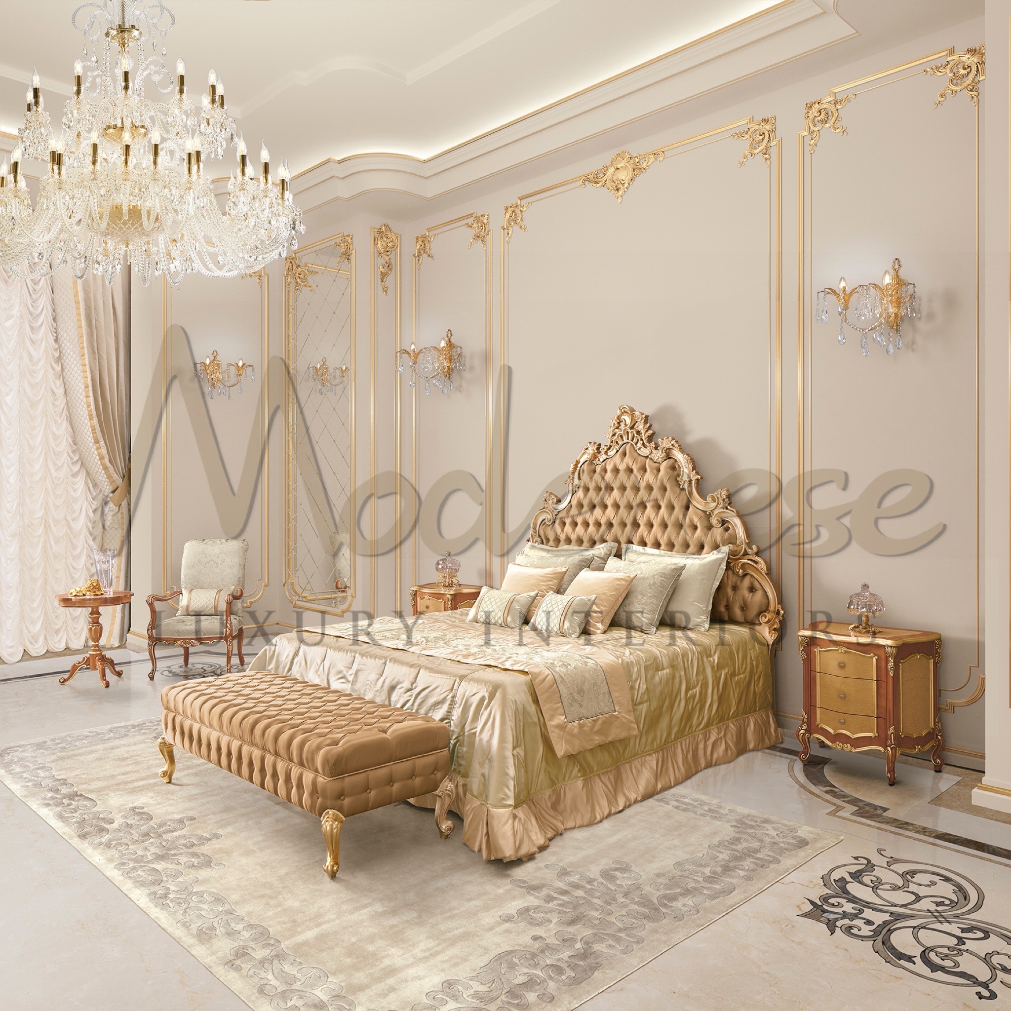 Classical Bedroom Design For Villa in Dubai by MODENESE Luxury ...