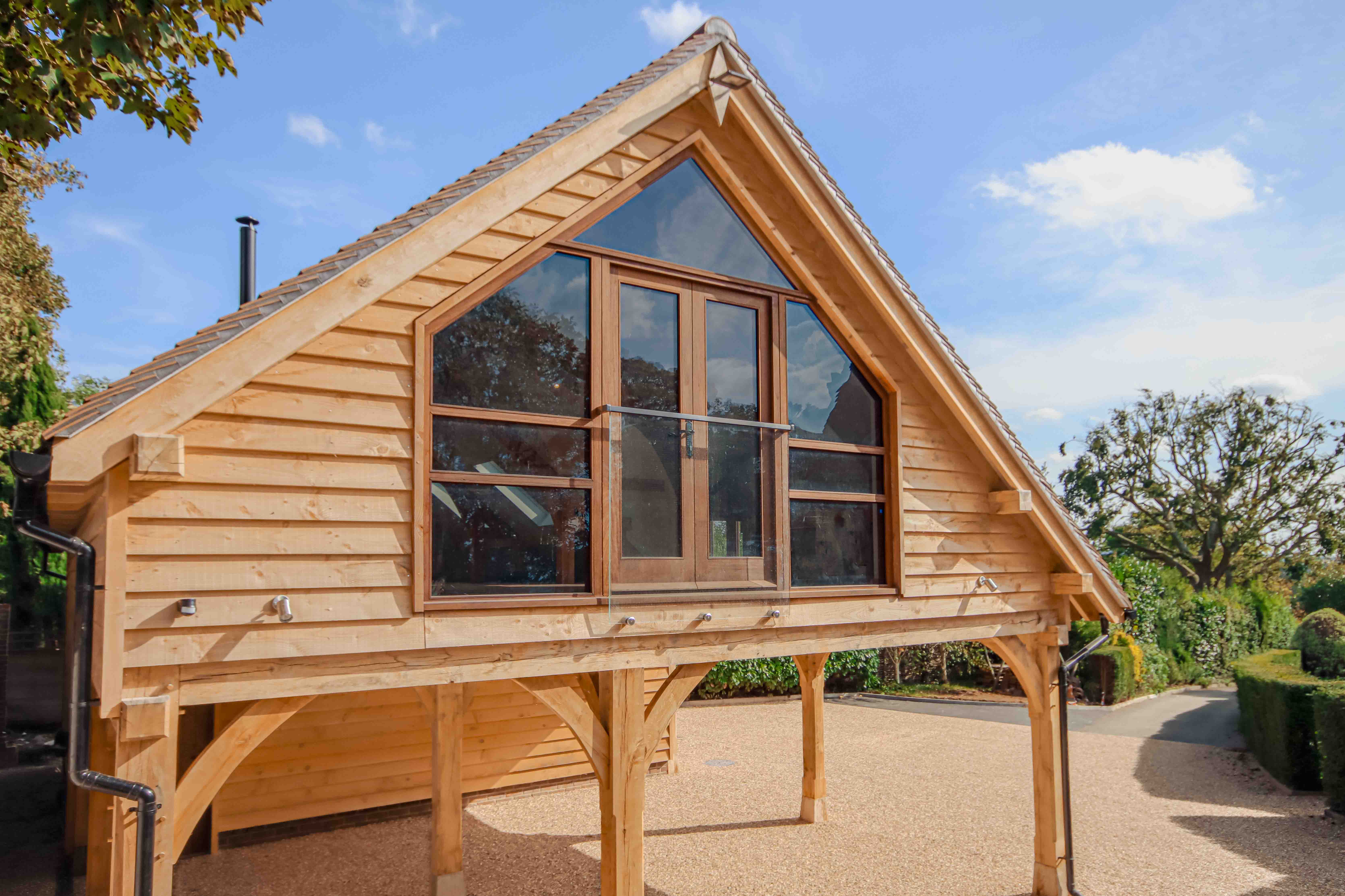 4 Bay Oak Carport With Room Above by The Classic Barn Company - Architizer