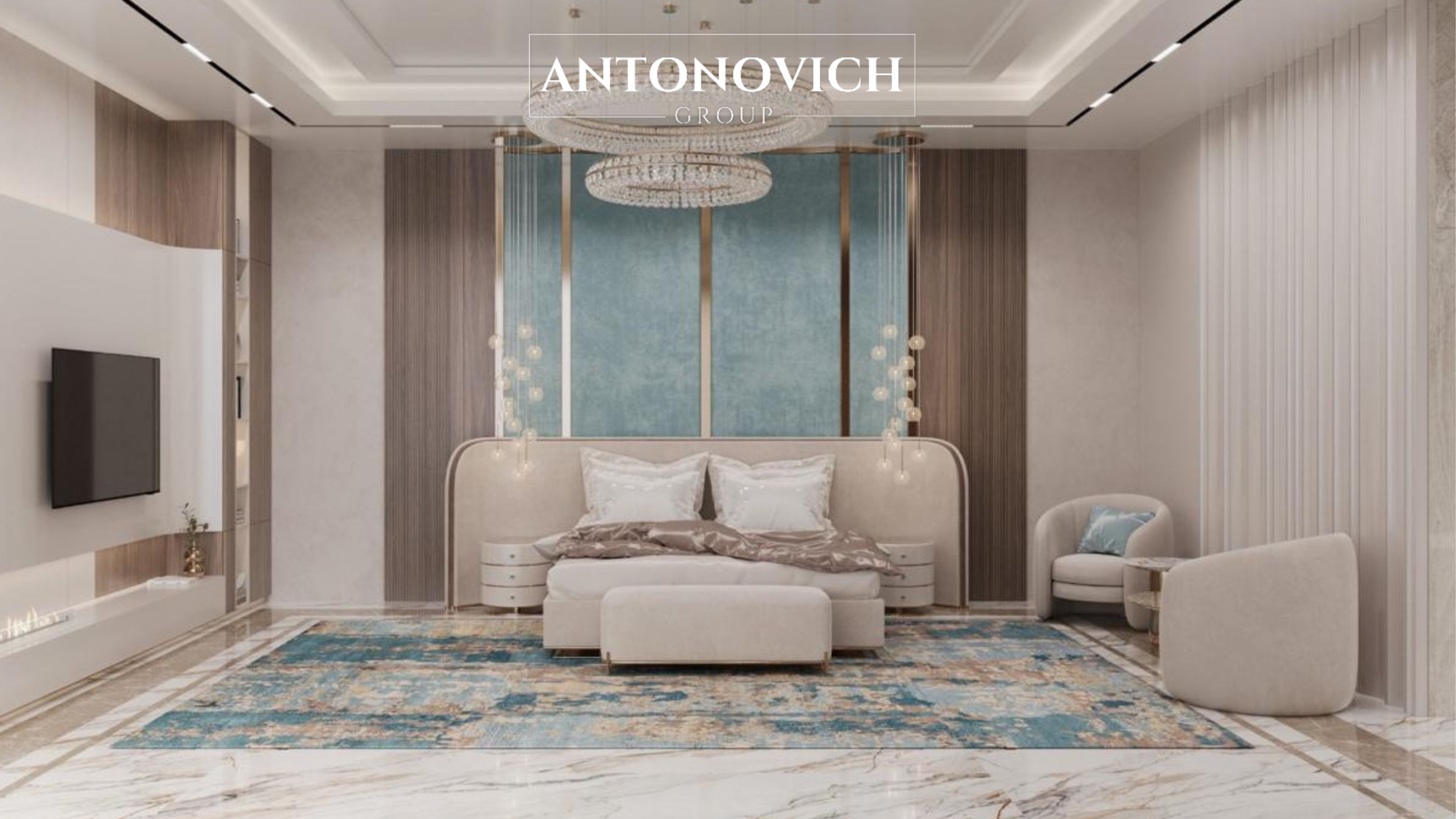Spacious Bedroom Interior Design With Panoramic Outdoor View by LUXURY ...