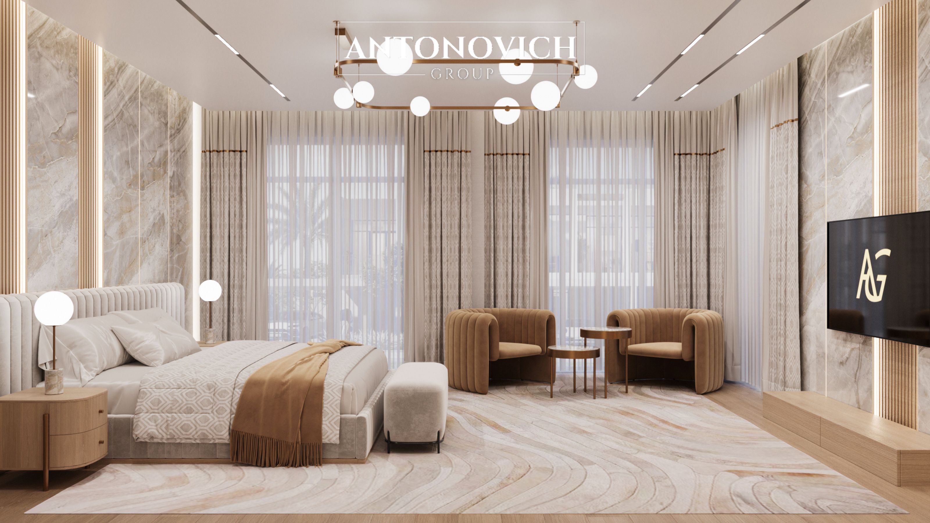Modern Aesthetic Bedroom Interior Design and Furniture Solution by ...