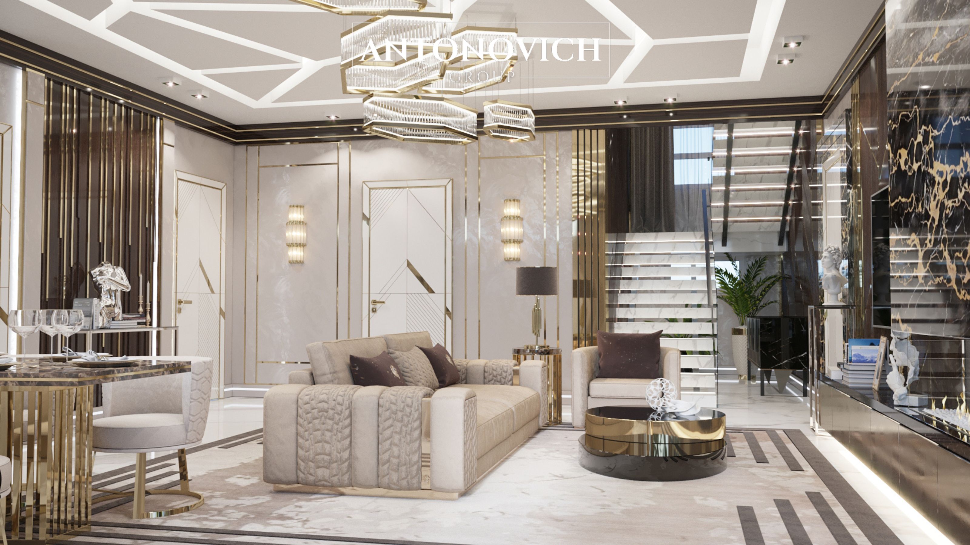 Luxury Furniture in Modern Living Room Design by LUXURY ANTONOVICH