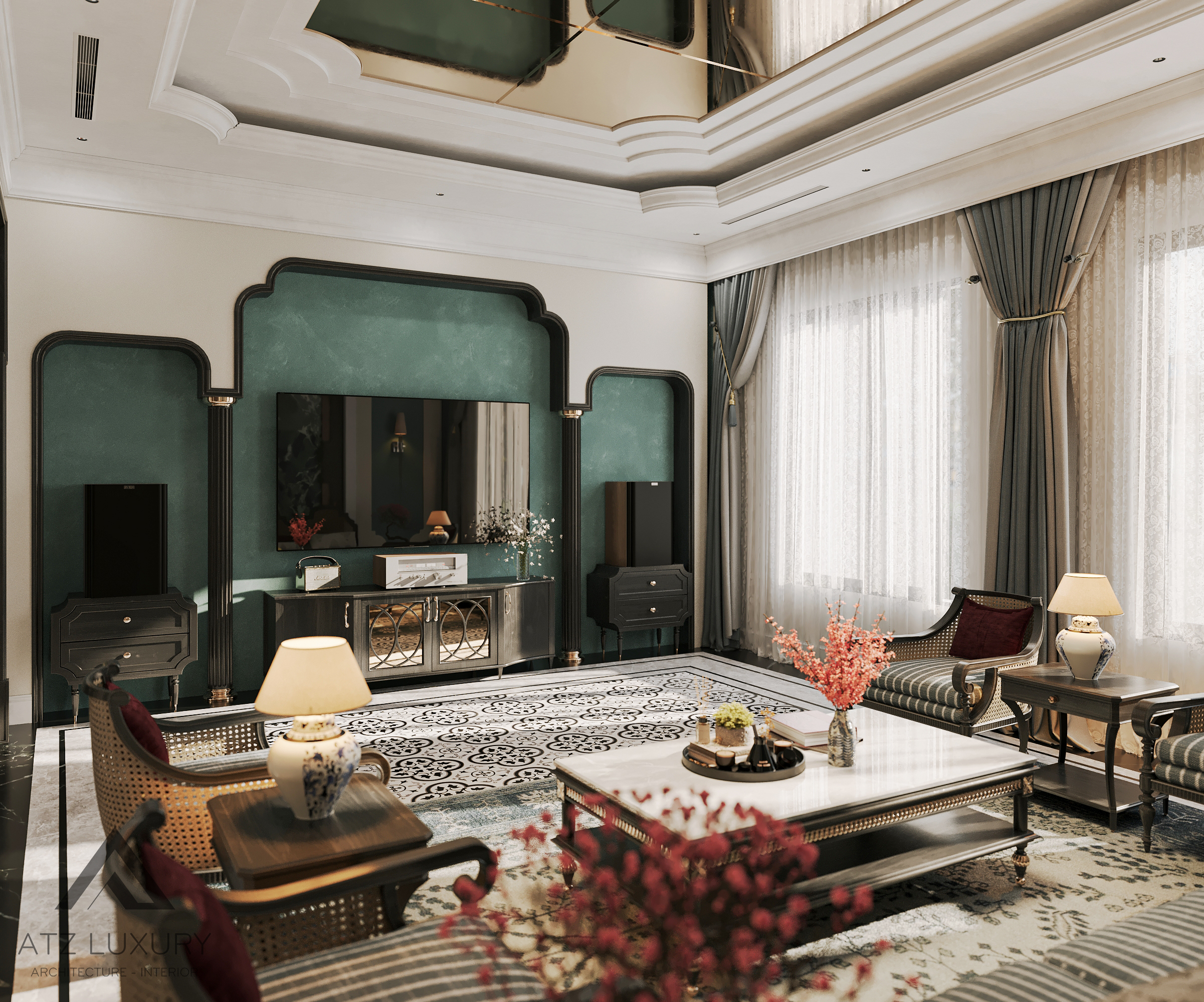 Thiết kế nội thất biệt thự Indochine by ATZ LUXURY - Công ty thiết kế ...
