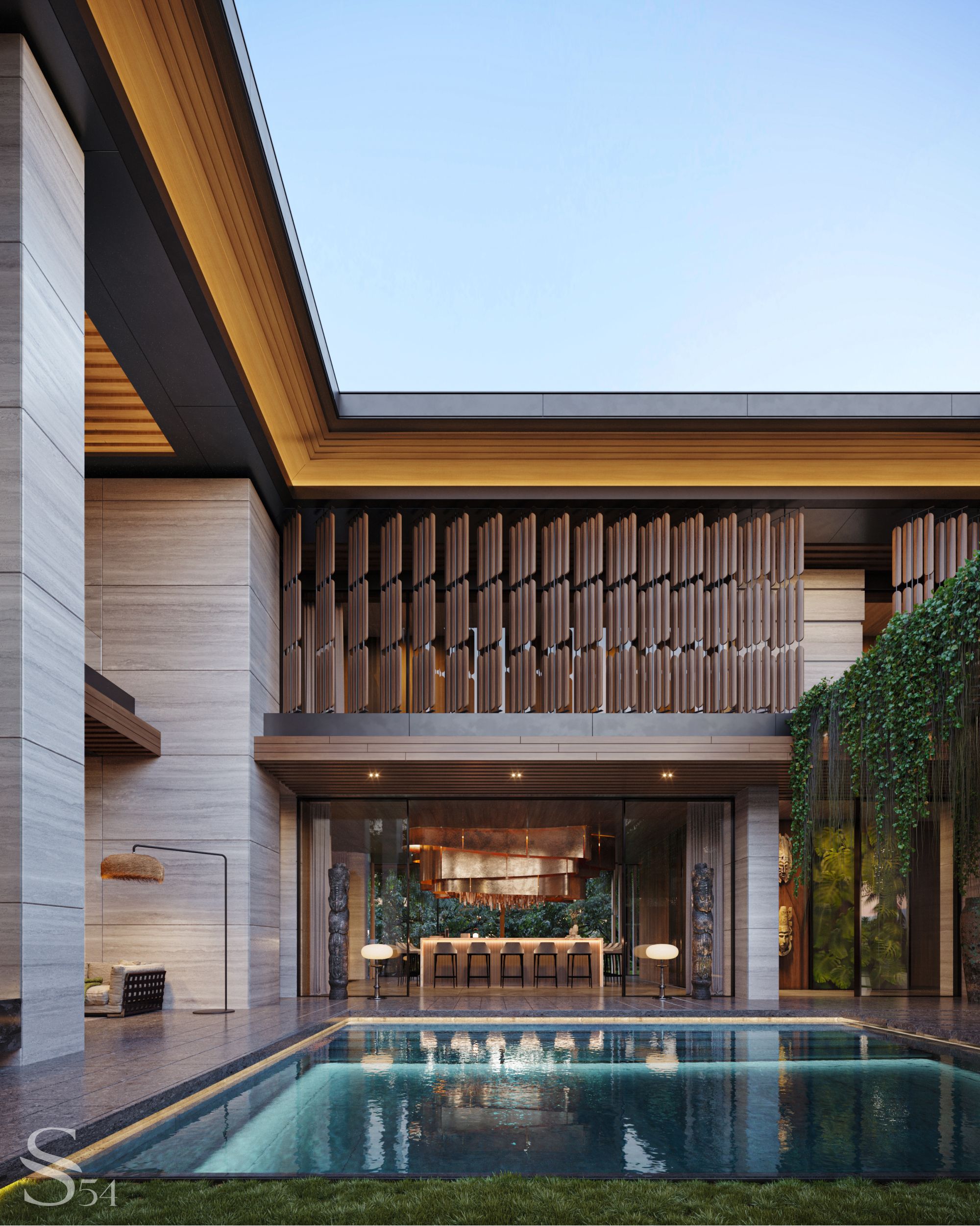 Architectural project of a villa in Vasant Kunj, India by Studia 54 ...