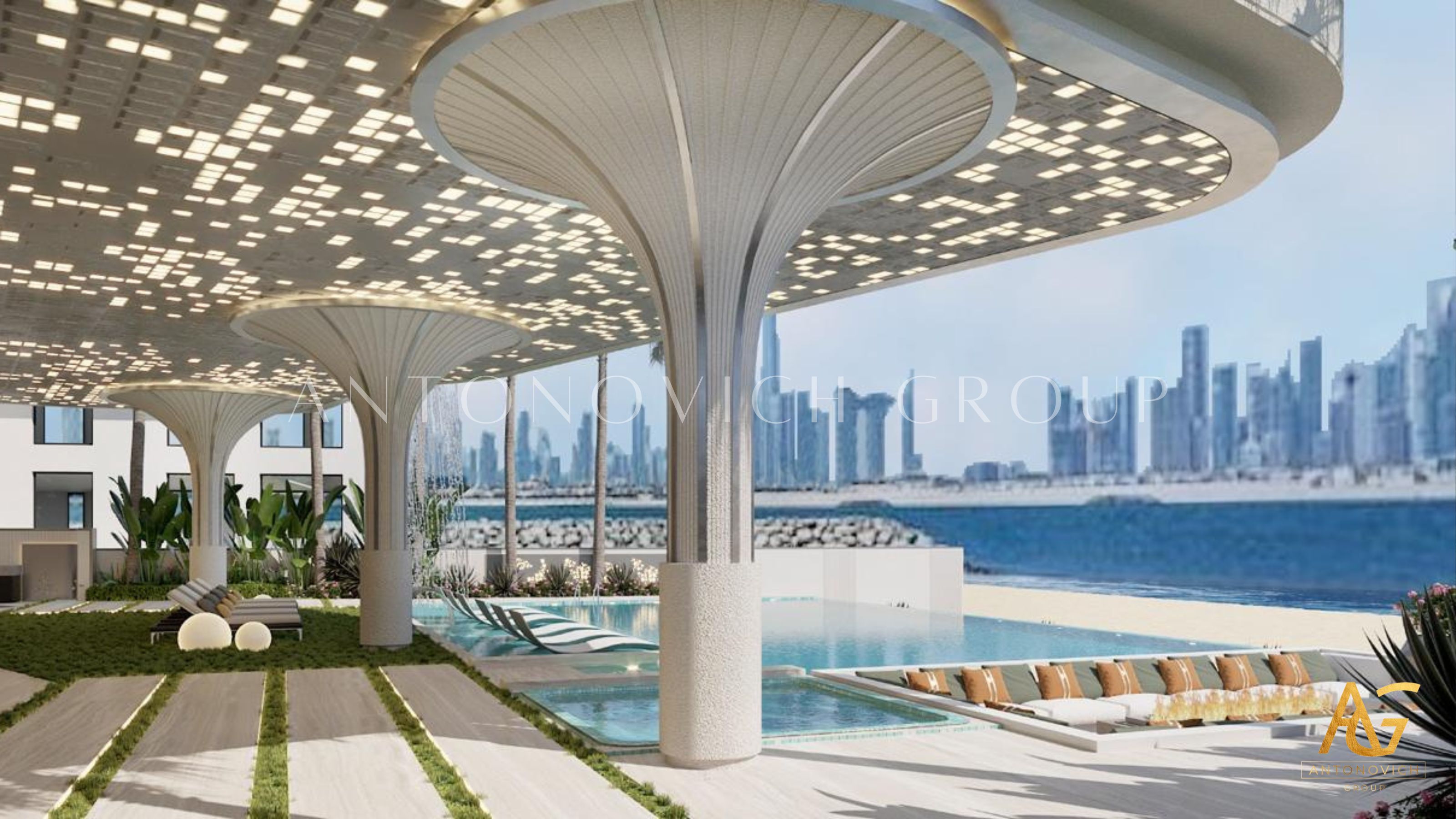 Luxury Beach House Villa Landscape Design Featuring Infinity Pool by ...