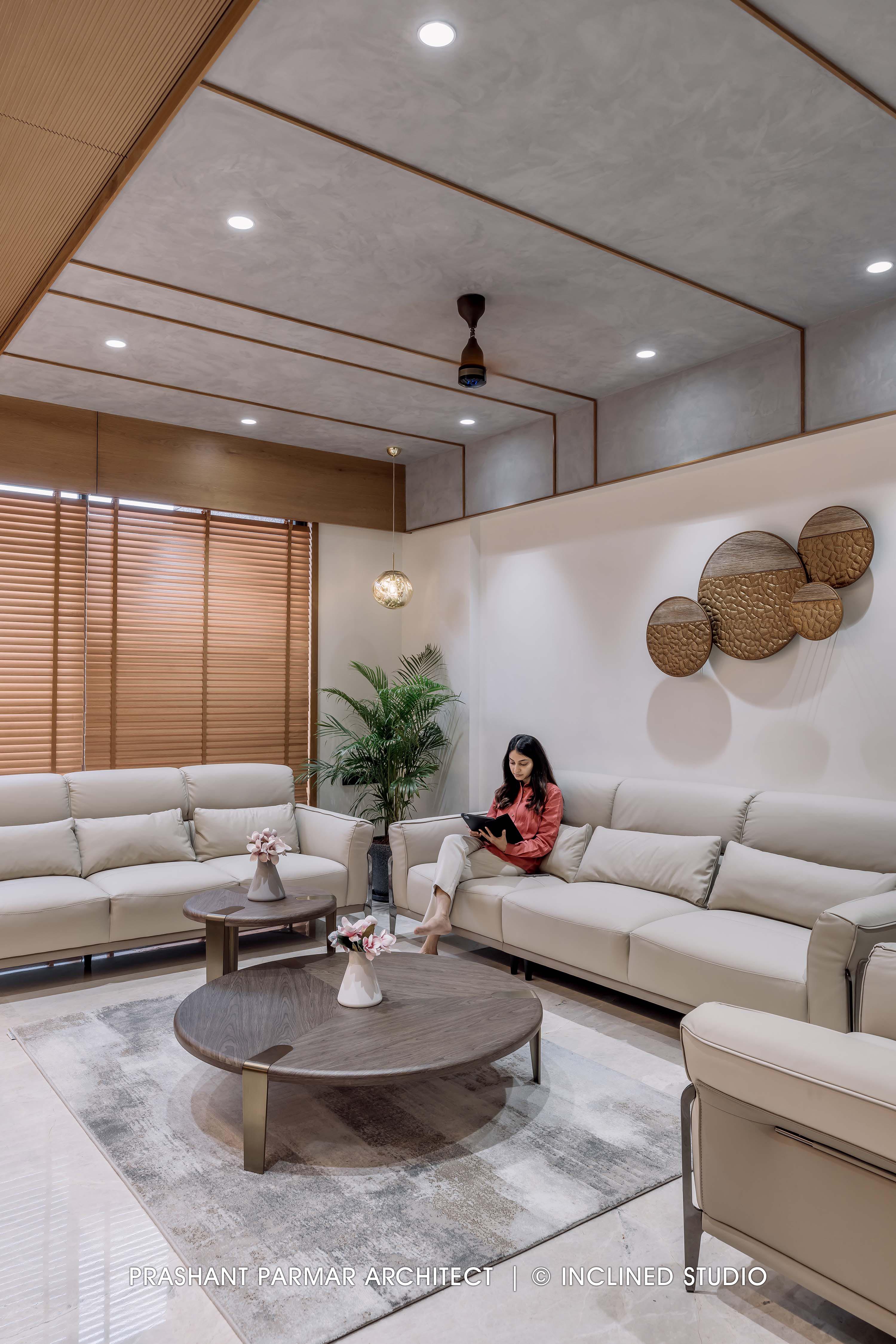 4BHK Timeless Interiors at Skara Divyam by Prashant Parmar Architect ...