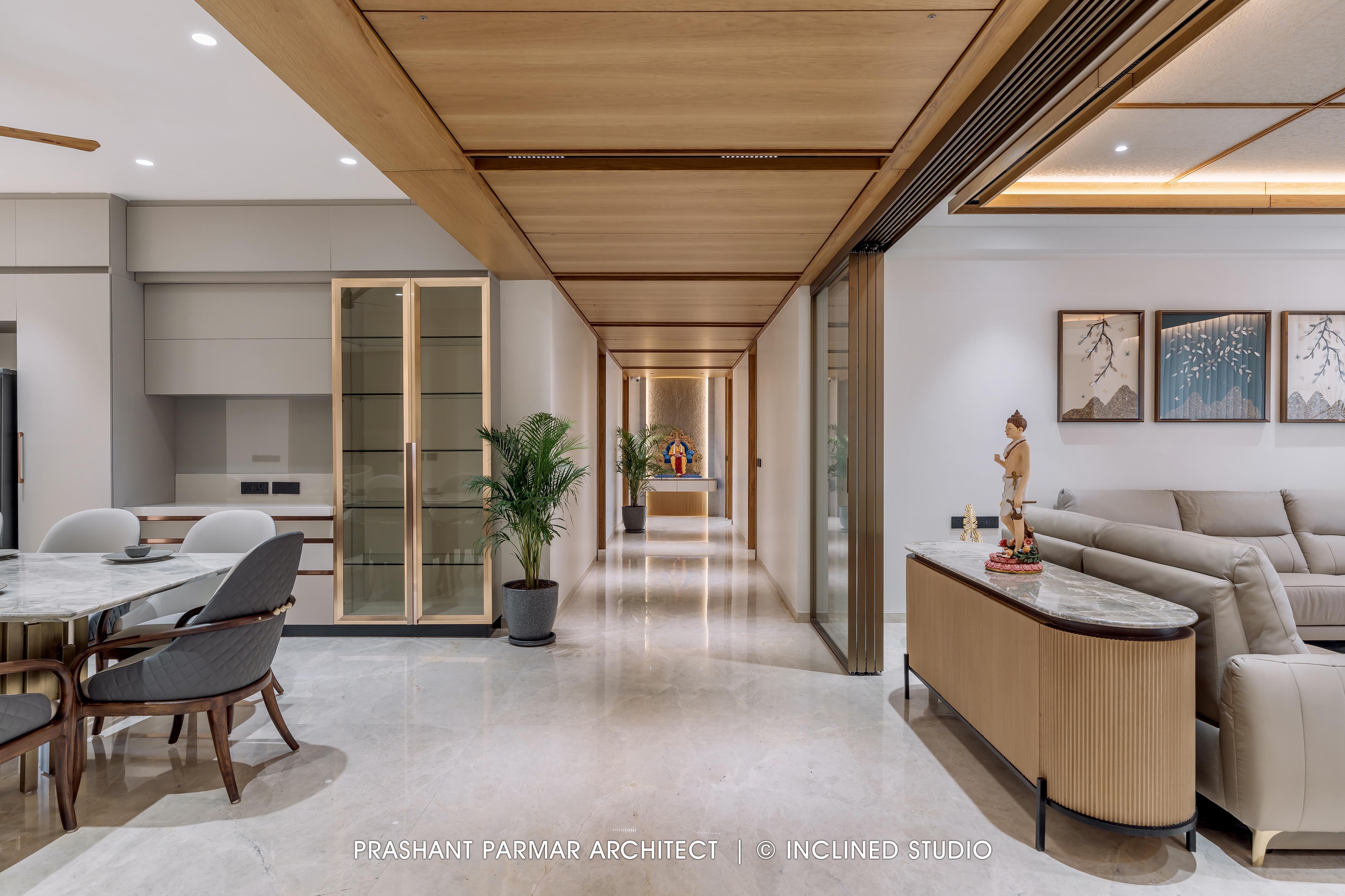 4BHK Timeless Interiors at Skara Divyam by Prashant Parmar Architect ...